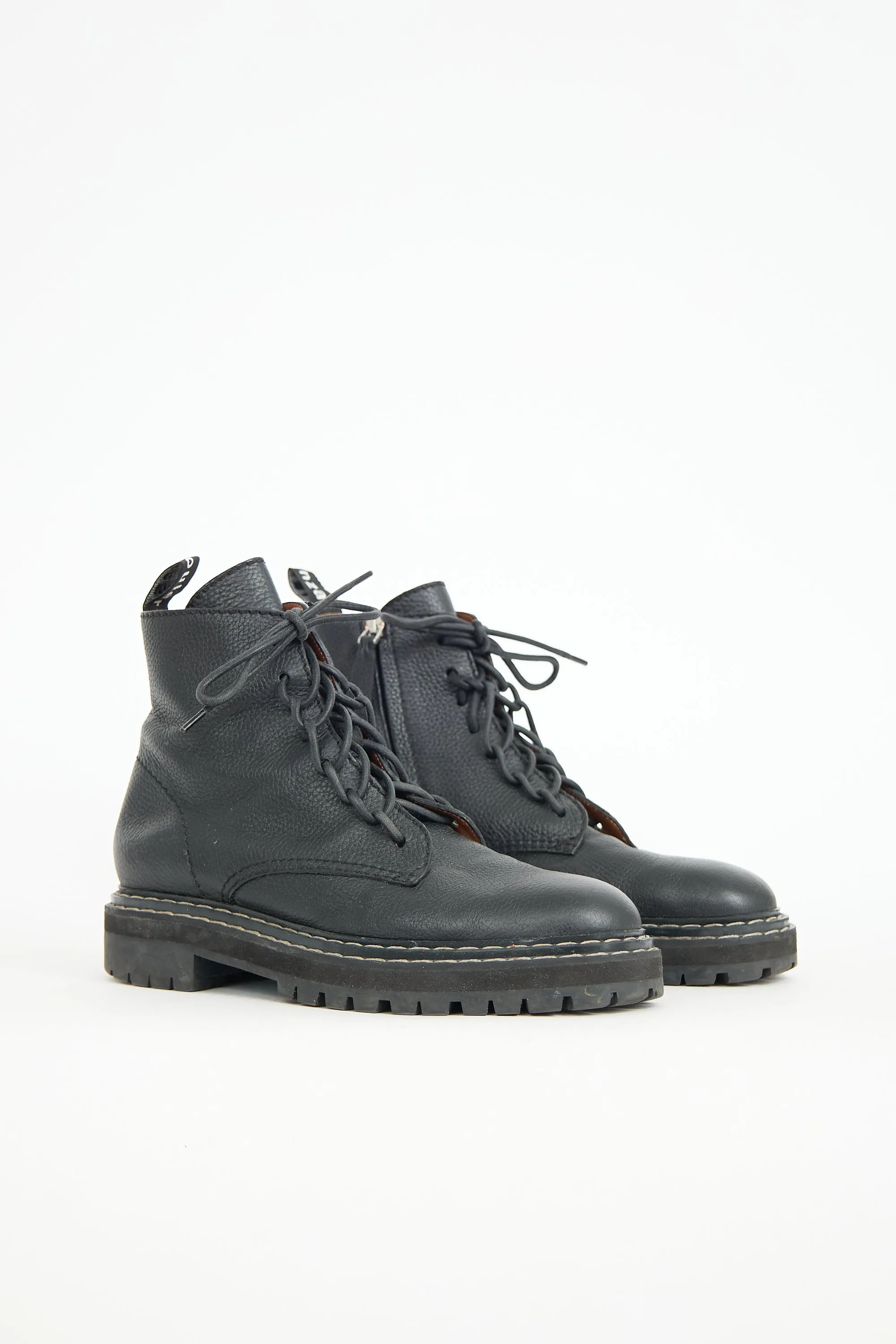 Leather Combat Boot sold by VSP Consignment product image thumbnail 2