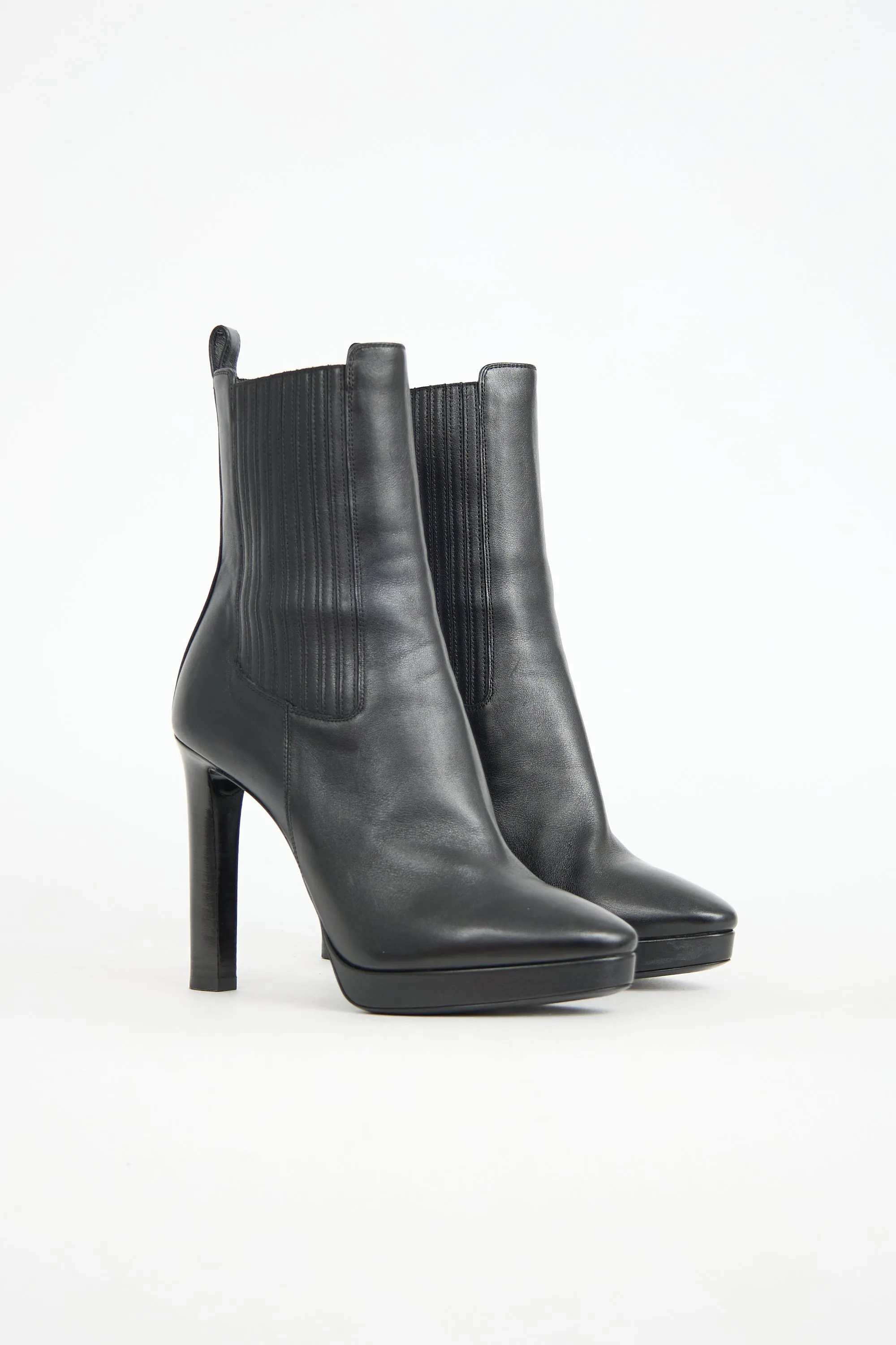 Leather Platform Hall Boot sold by VSP Consignment product image thumbnail 2