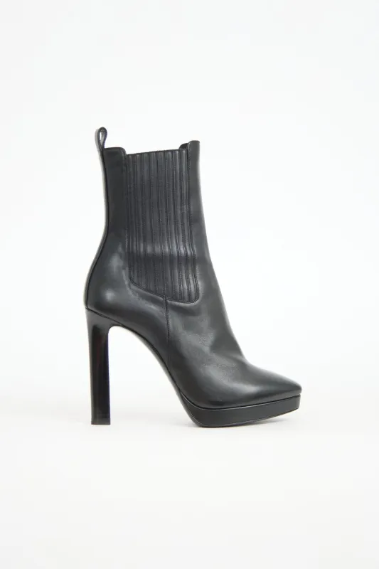 Leather Platform Hall Boot sold by VSP Consignment