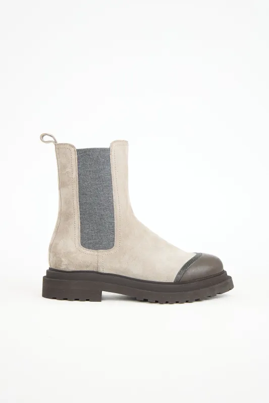 Suede Monili Chelsea Boot made by Brunello Cucinelli