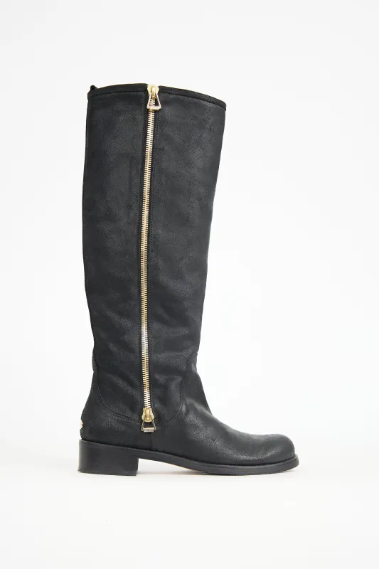 Suede Doreen Riding Boot sold by VSP Consignment