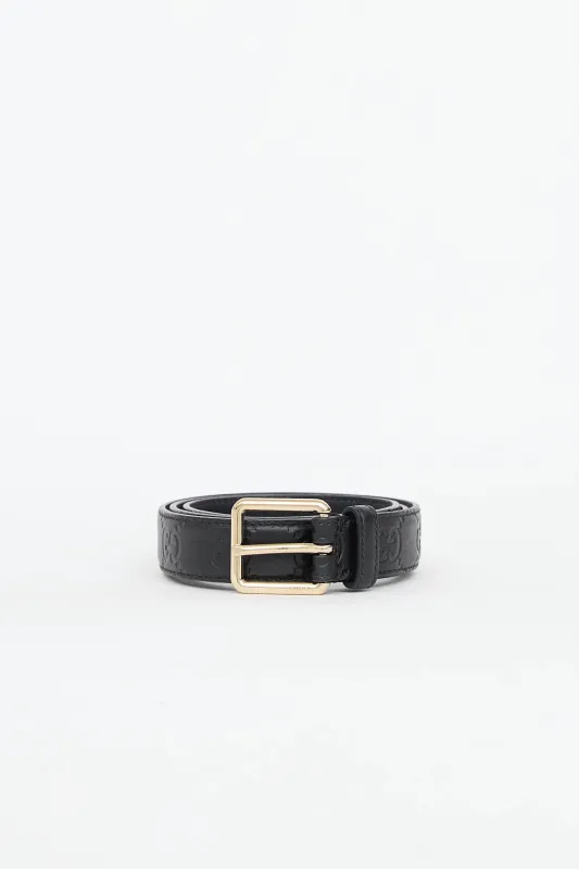 Leather Thin GG Supreme Belt sold by VSP Consignment