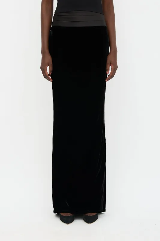 Velvet Maxi Skirt sold by VSP Consignment