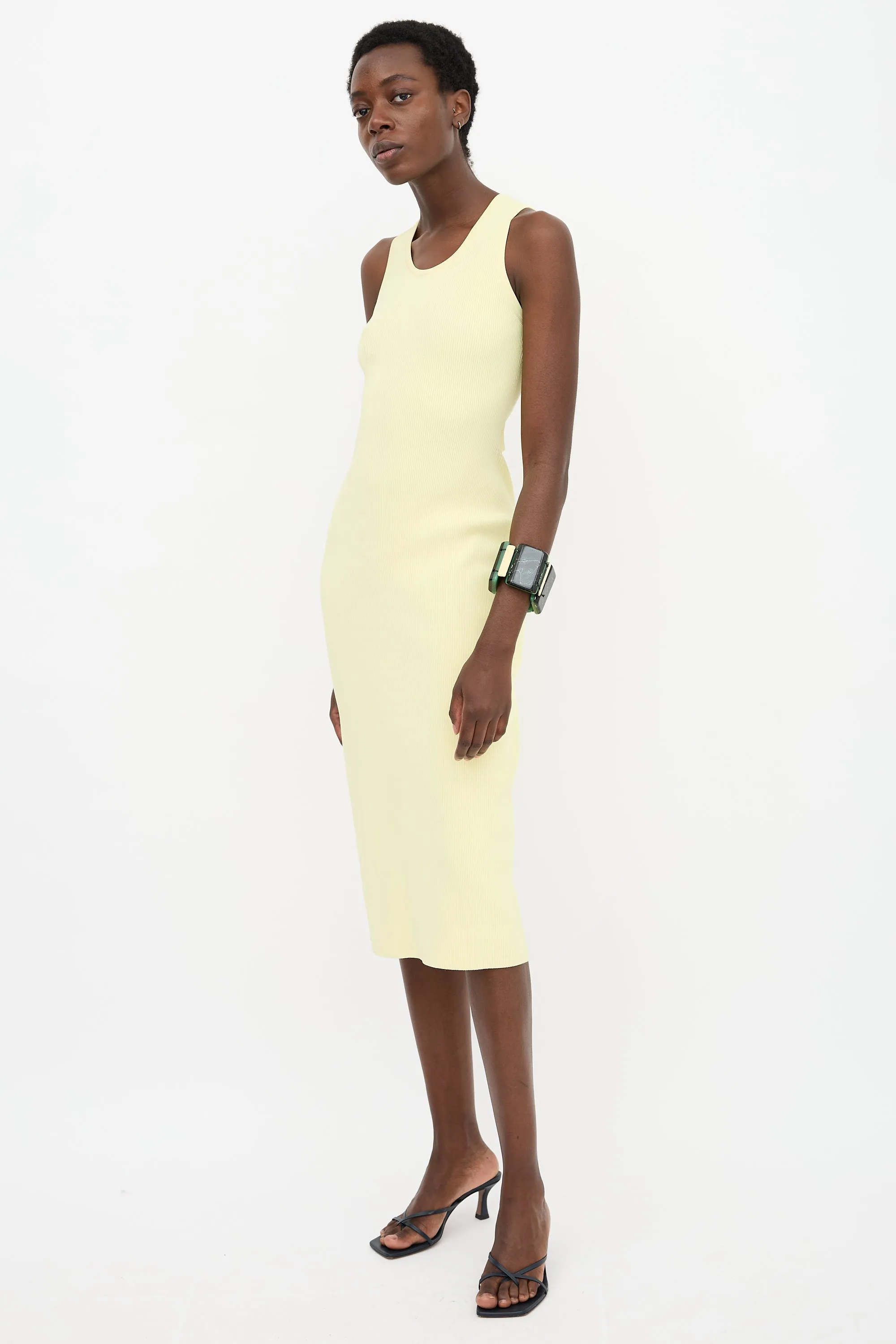 Rib Knit Button Dress sold by VSP Consignment product image thumbnail 4