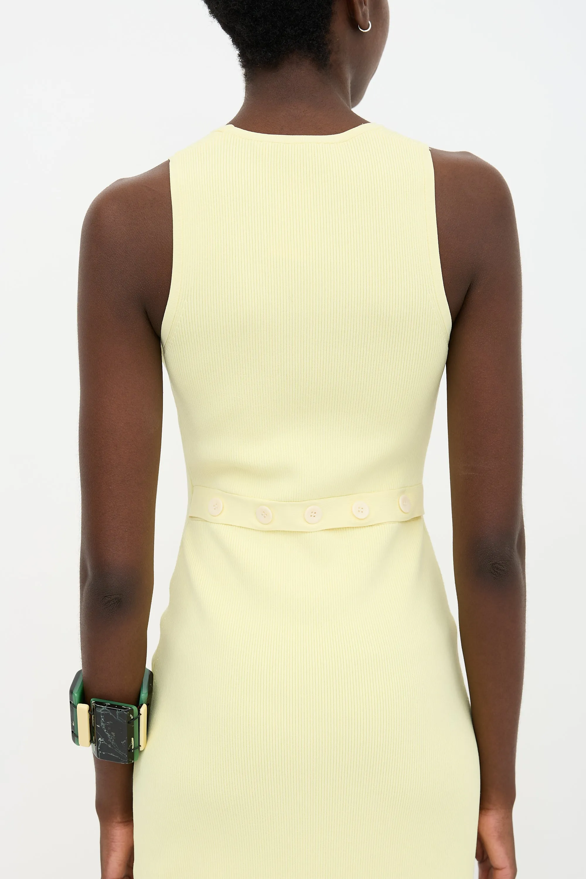 Rib Knit Button Dress sold by VSP Consignment product image thumbnail 2