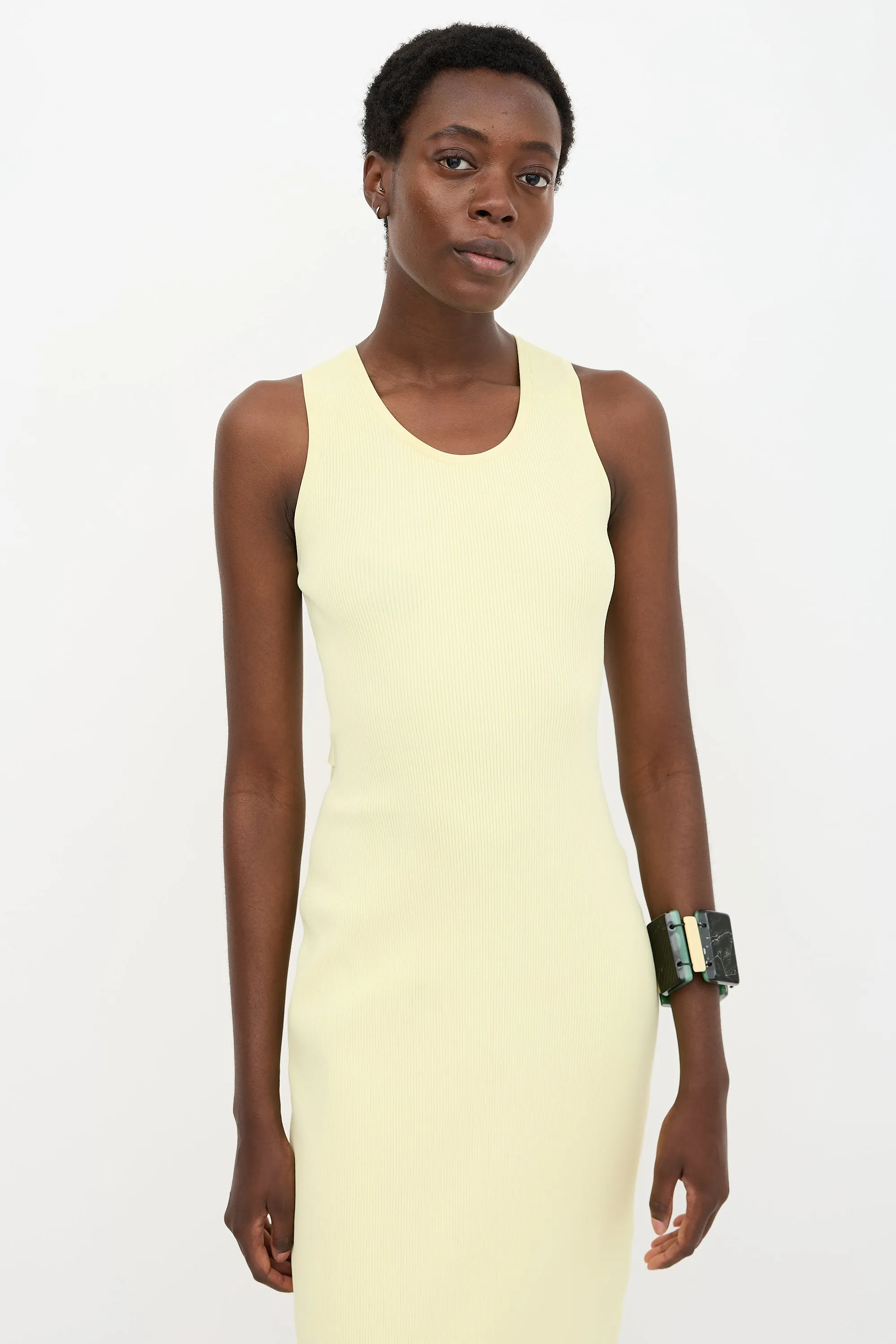 Rib Knit Button Dress sold by VSP Consignment product image thumbnail 3