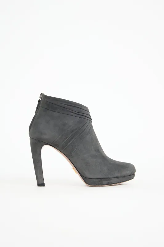 Suede Pleated Bootie sold by VSP Consignment
