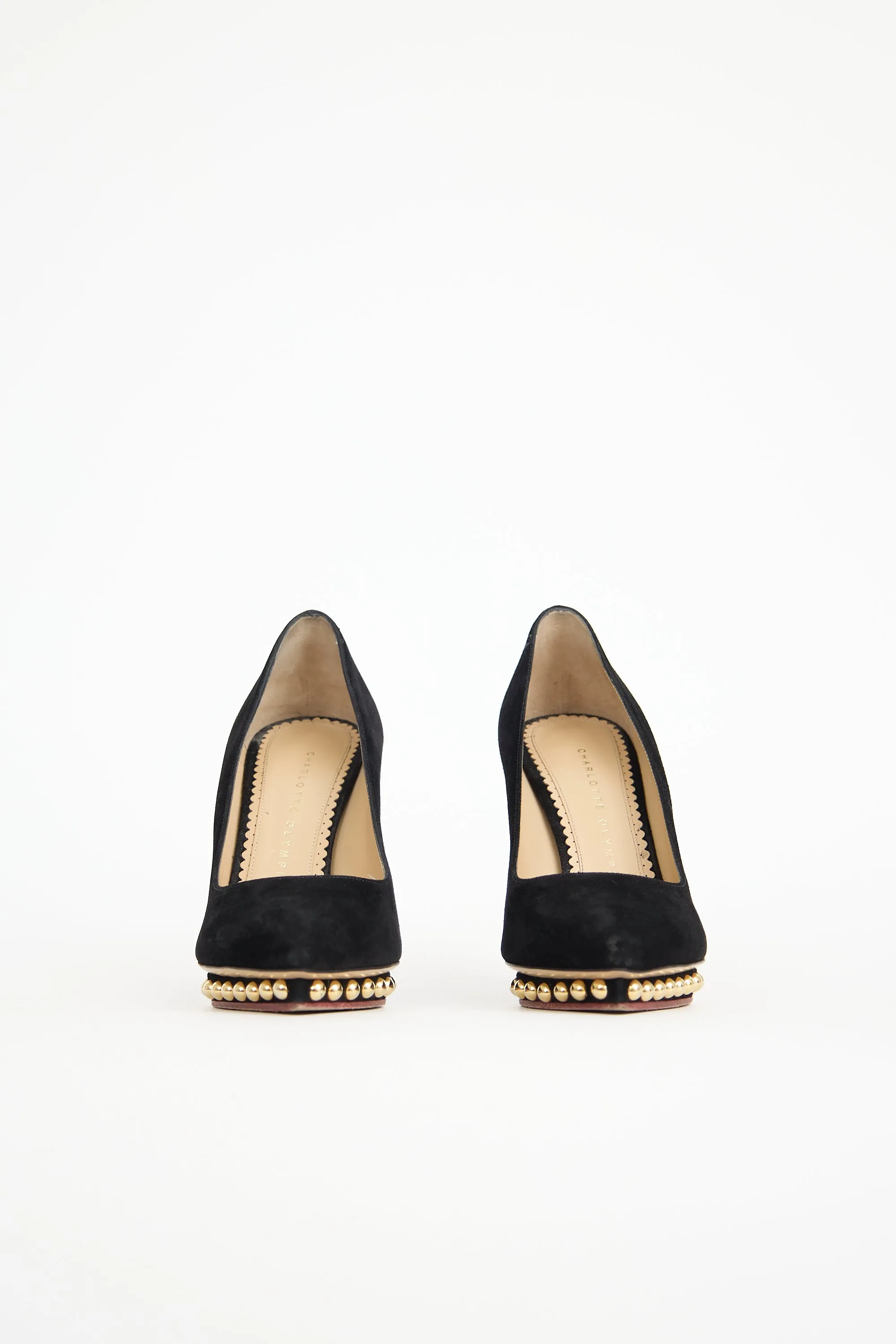 Suede Studded Debbie Pump sold by VSP Consignment product image thumbnail 3