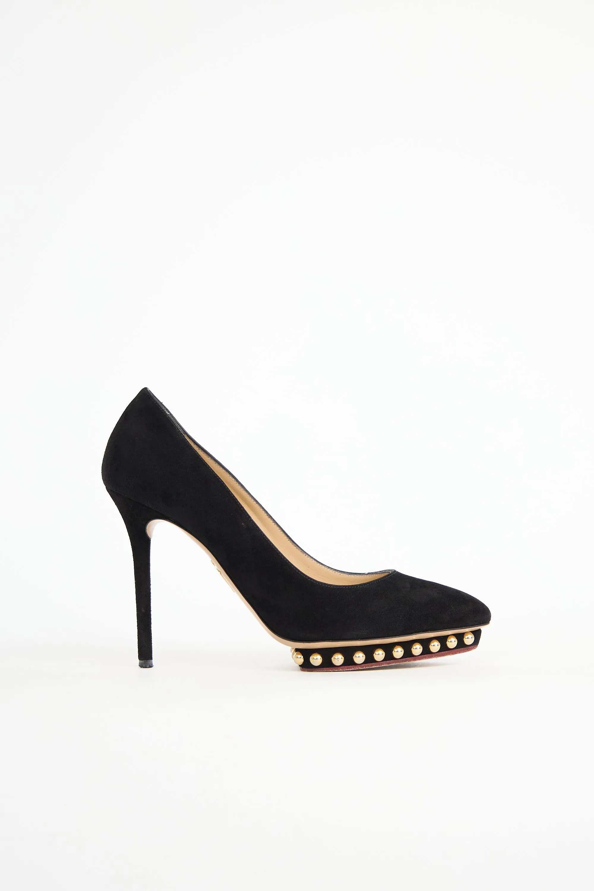 Suede Studded Debbie Pump sold by VSP Consignment