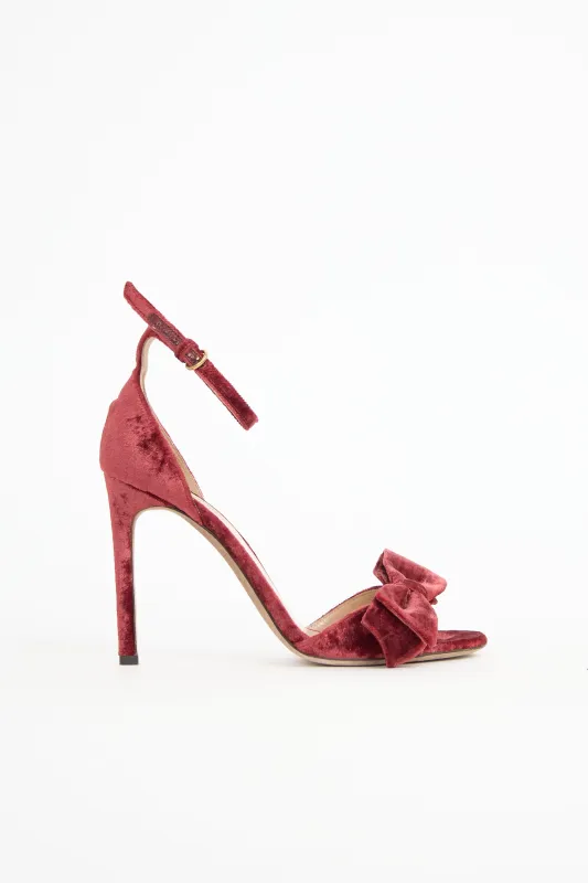 Velvet Bow Sandal made by Valentino