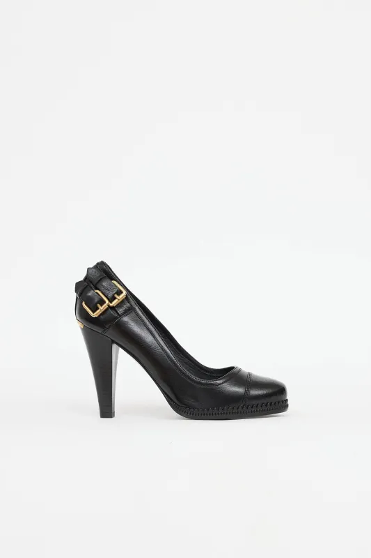 Double Buckle Pump made by Burberry