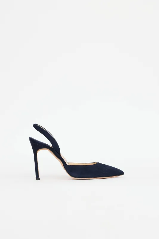 Suede Slingback Pump sold by VSP Consignment