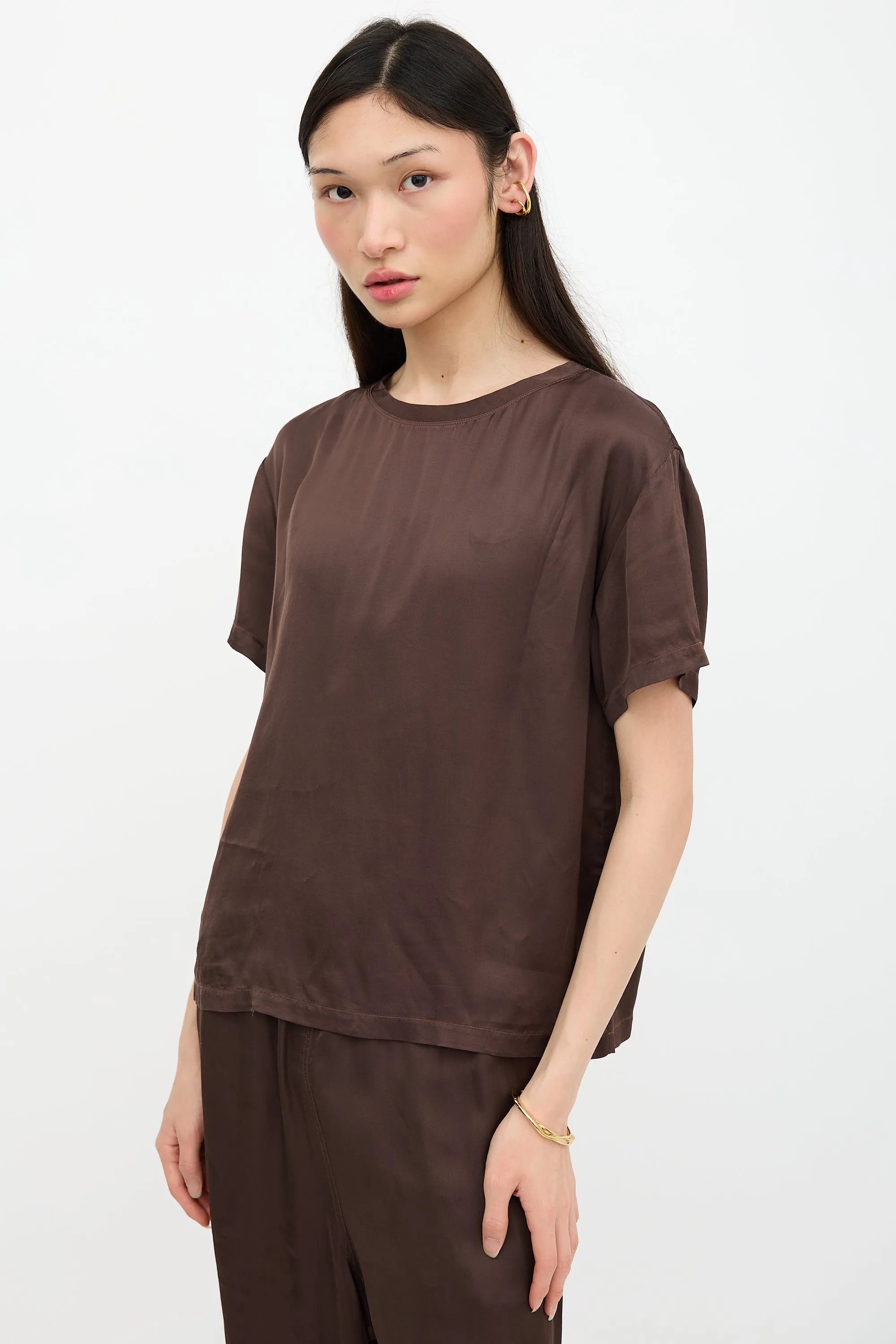 Satin Boxy T-Shirt sold by VSP Consignment product image thumbnail 3