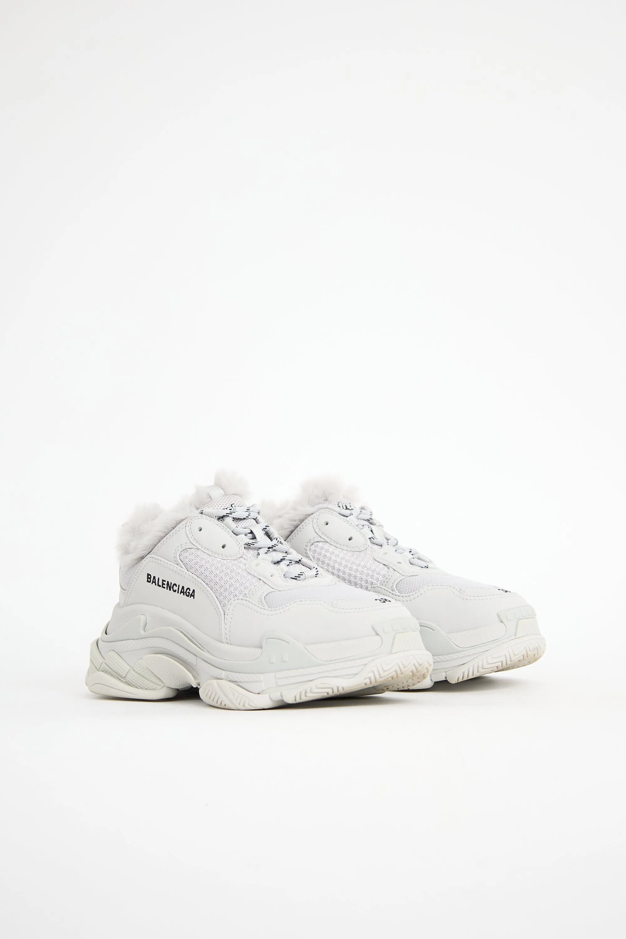 Faux Fur Lined Triple S Sneaker sold by VSP Consignment product image thumbnail 3