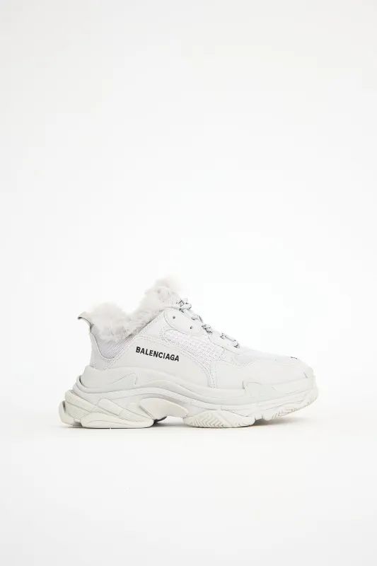Faux Fur Lined Triple S Sneaker sold by VSP Consignment