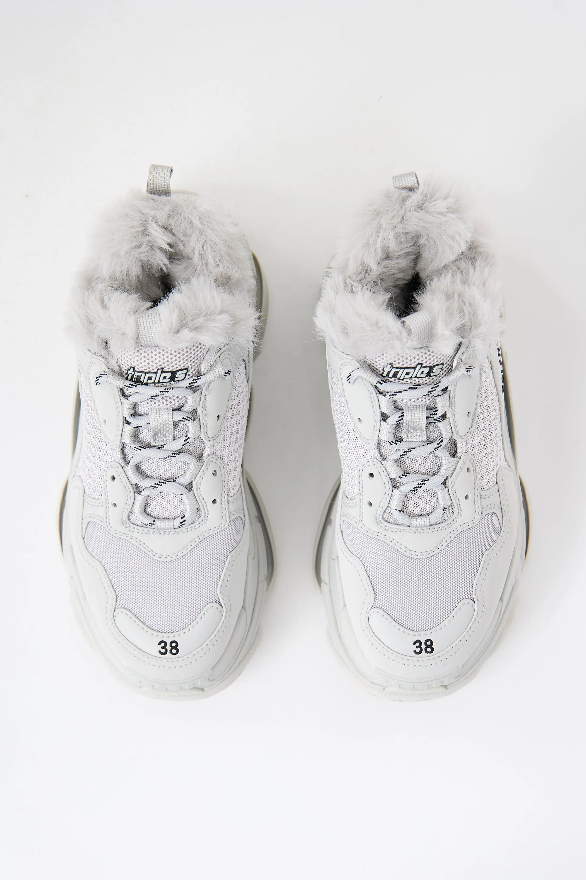 Faux Fur Lined Triple S Sneaker sold by VSP Consignment product image thumbnail 2