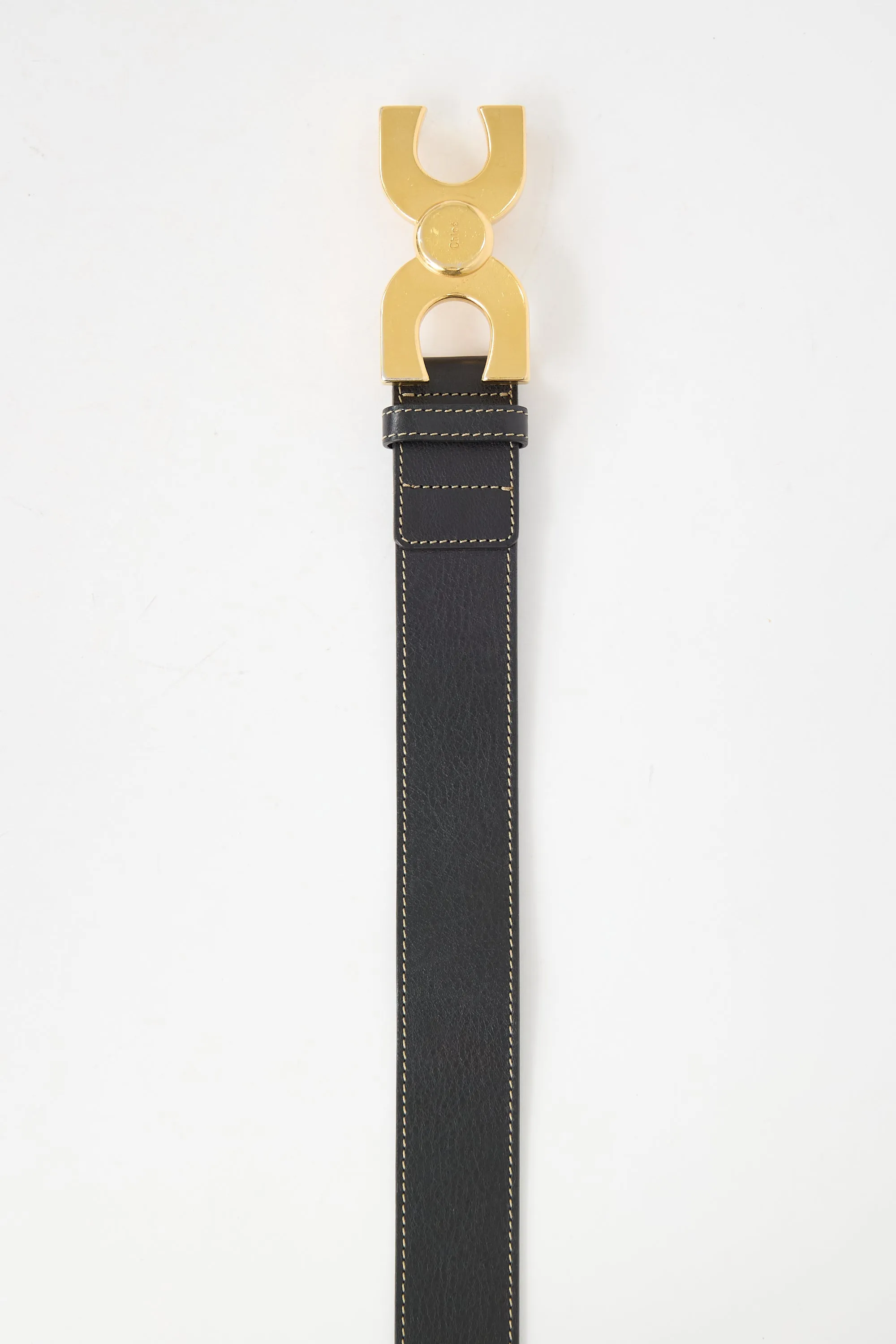 Leather Logo Buckle Belt sold by VSP Consignment product image thumbnail 3