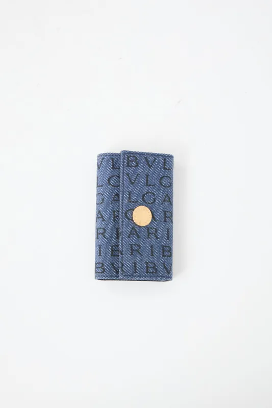 Denim Logo Key Case made by Bulgari