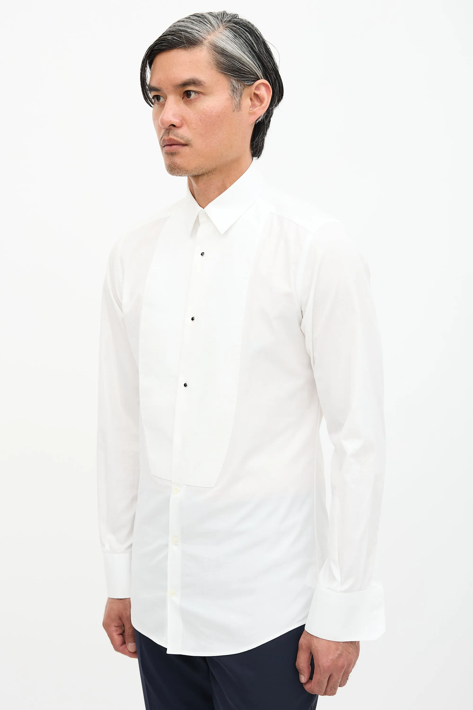 Pique Bib Tuxedo Shirt sold by VSP Consignment product image thumbnail 2