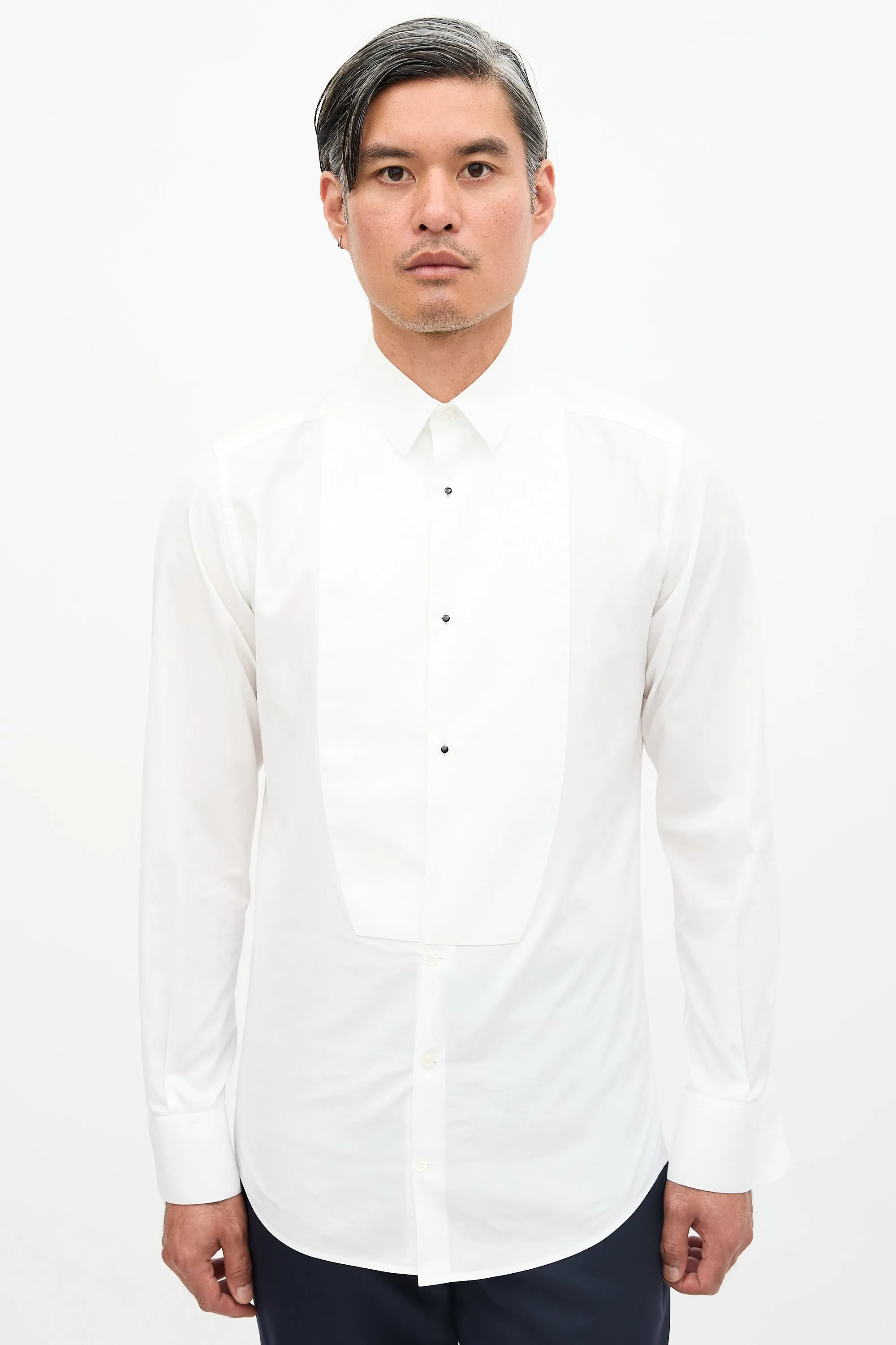 Pique Bib Tuxedo Shirt sold by VSP Consignment product image thumbnail 4