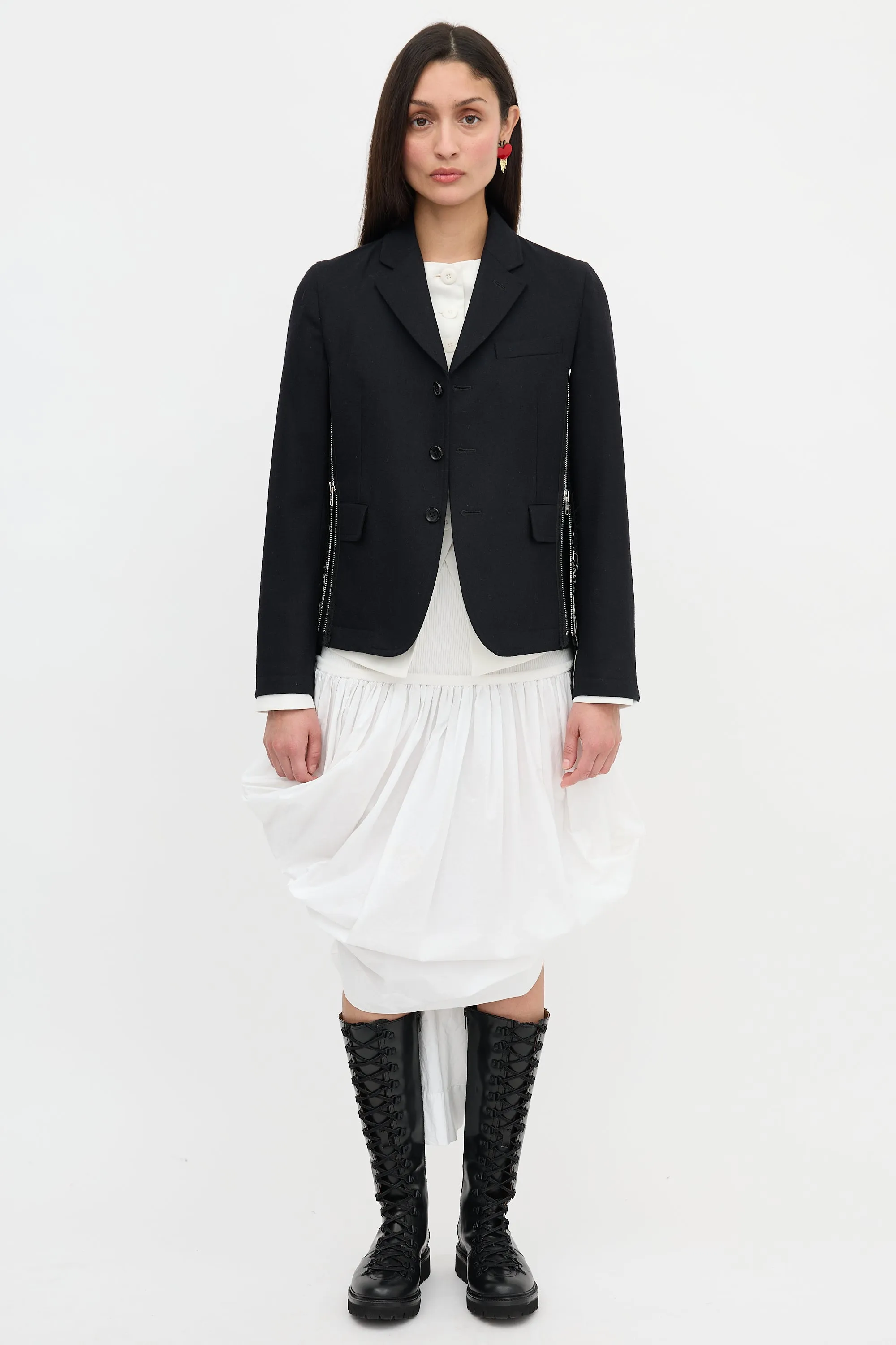Wool Zip Blazer sold by VSP Consignment product image thumbnail 2