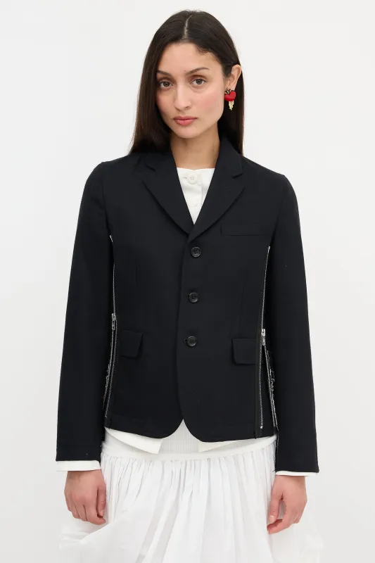 Wool Zip Blazer made by Comme des Garcons