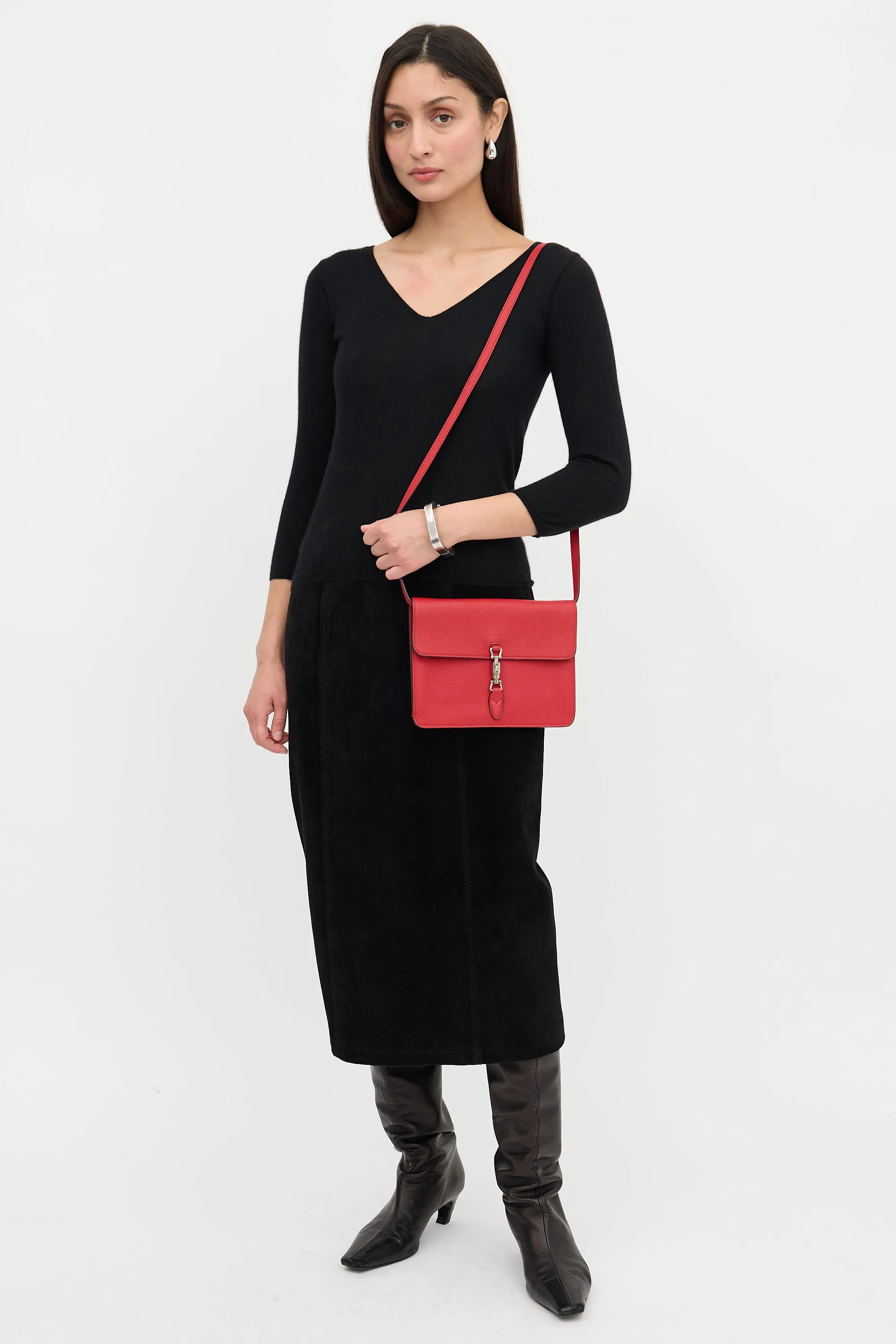 Leather Soft Jackie Covertible Bag sold by VSP Consignment product image thumbnail 5