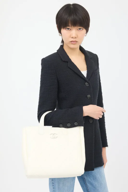 2019 Leather Shopping Tote Bag sold by VSP Consignment