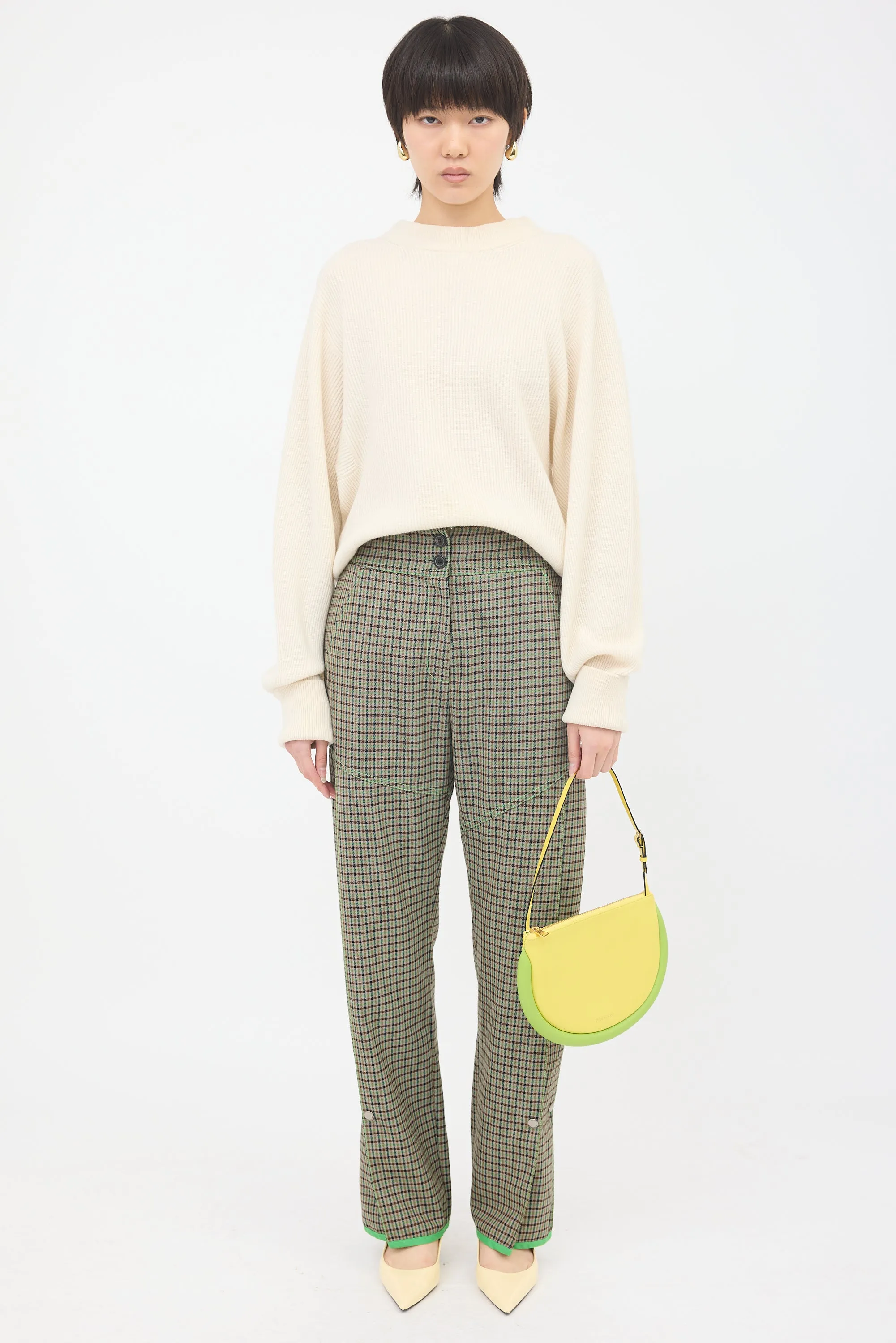 Leather Bumper Moon Bag sold by VSP Consignment product image thumbnail 2