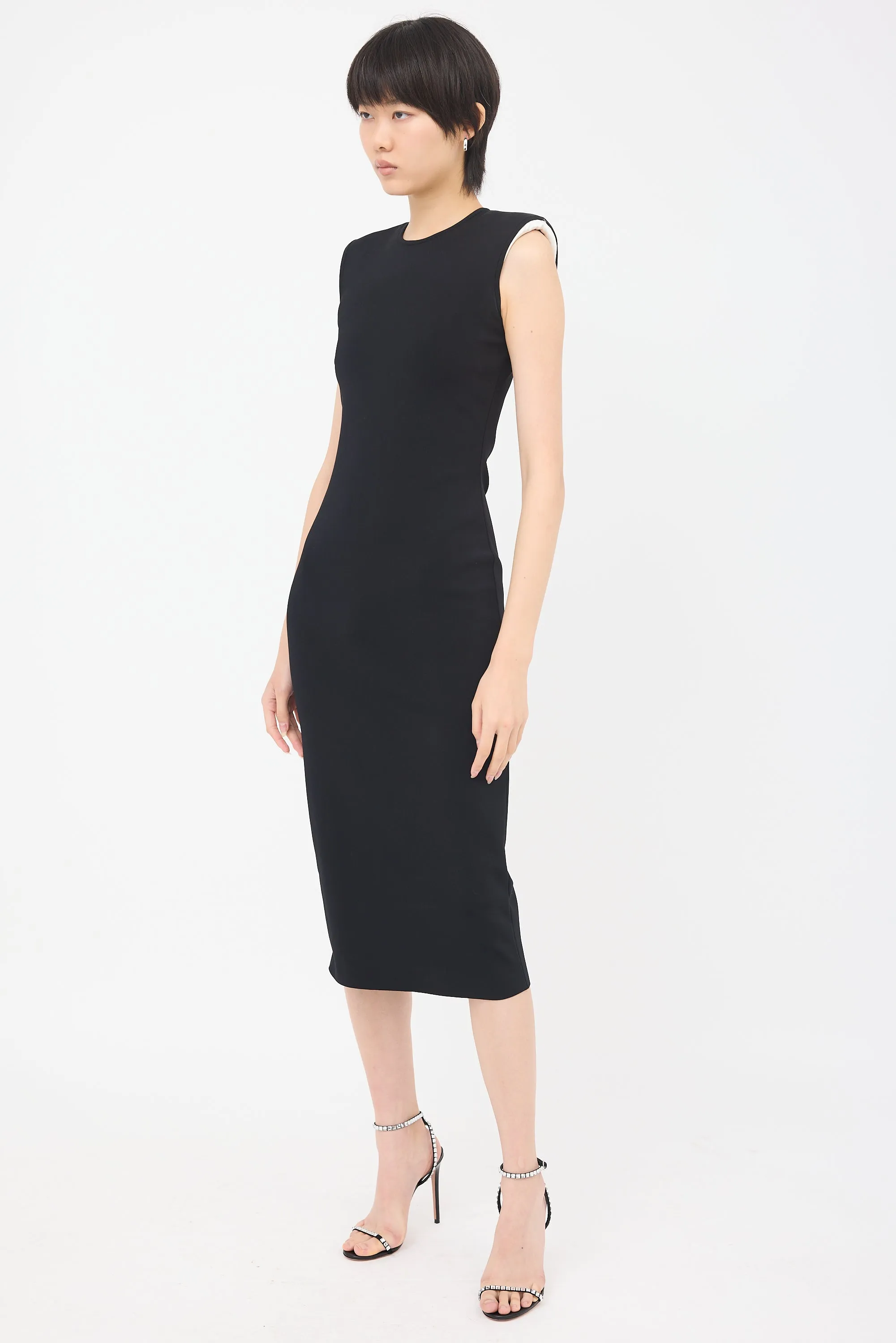 Knit Padded Shoulder Dress sold by VSP Consignment product image thumbnail 3