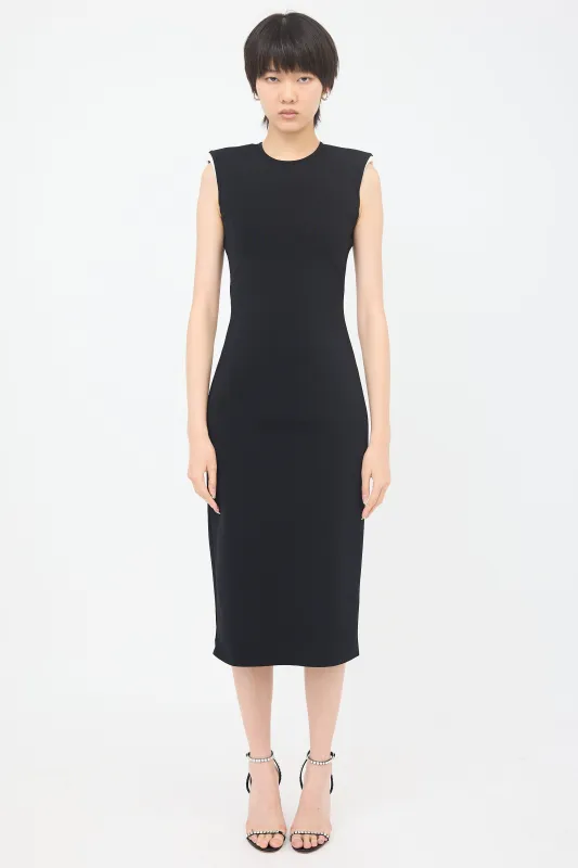 Knit Padded Shoulder Dress sold by VSP Consignment