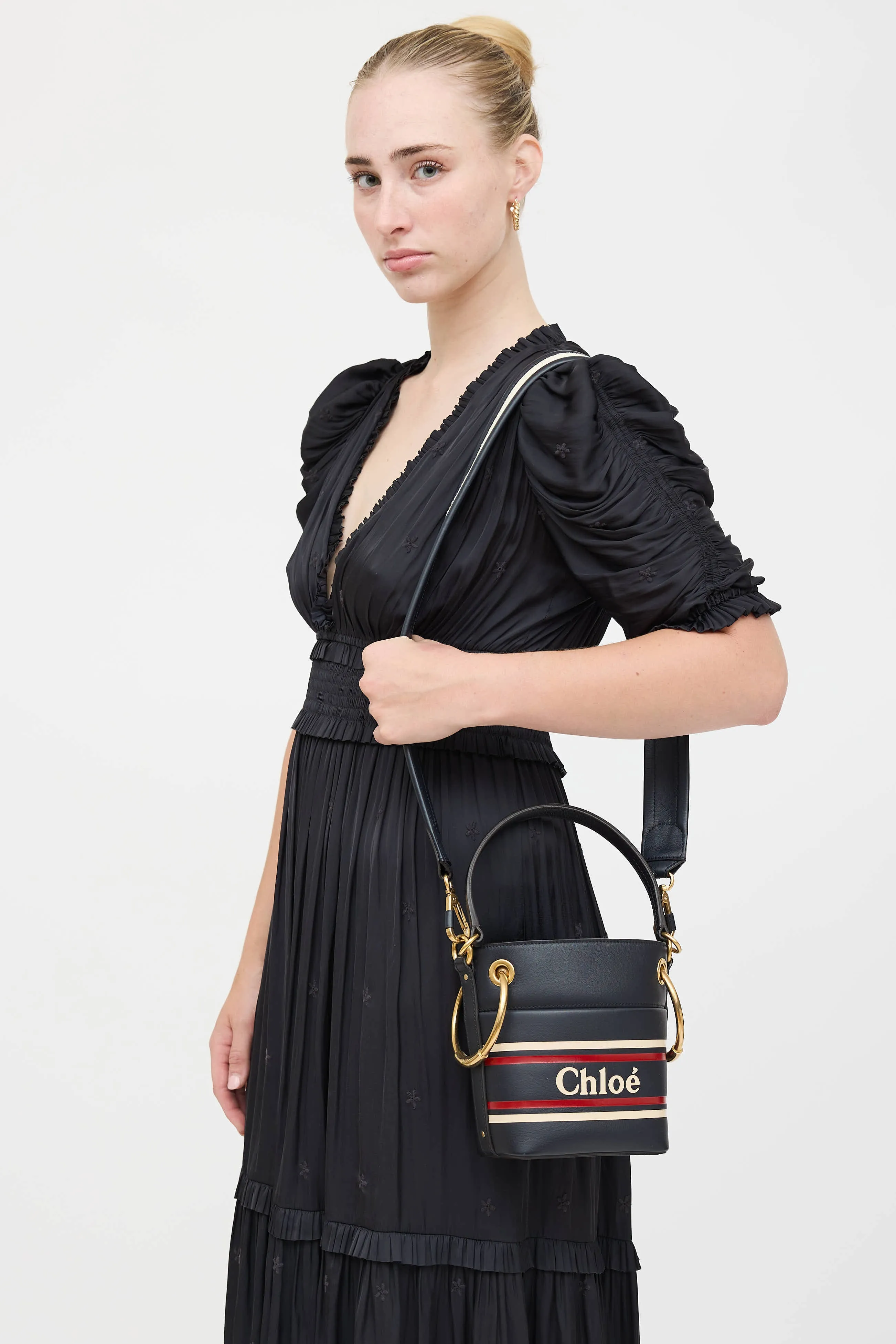 Striped Roy Bucket Bag sold by VSP Consignment product image thumbnail 2