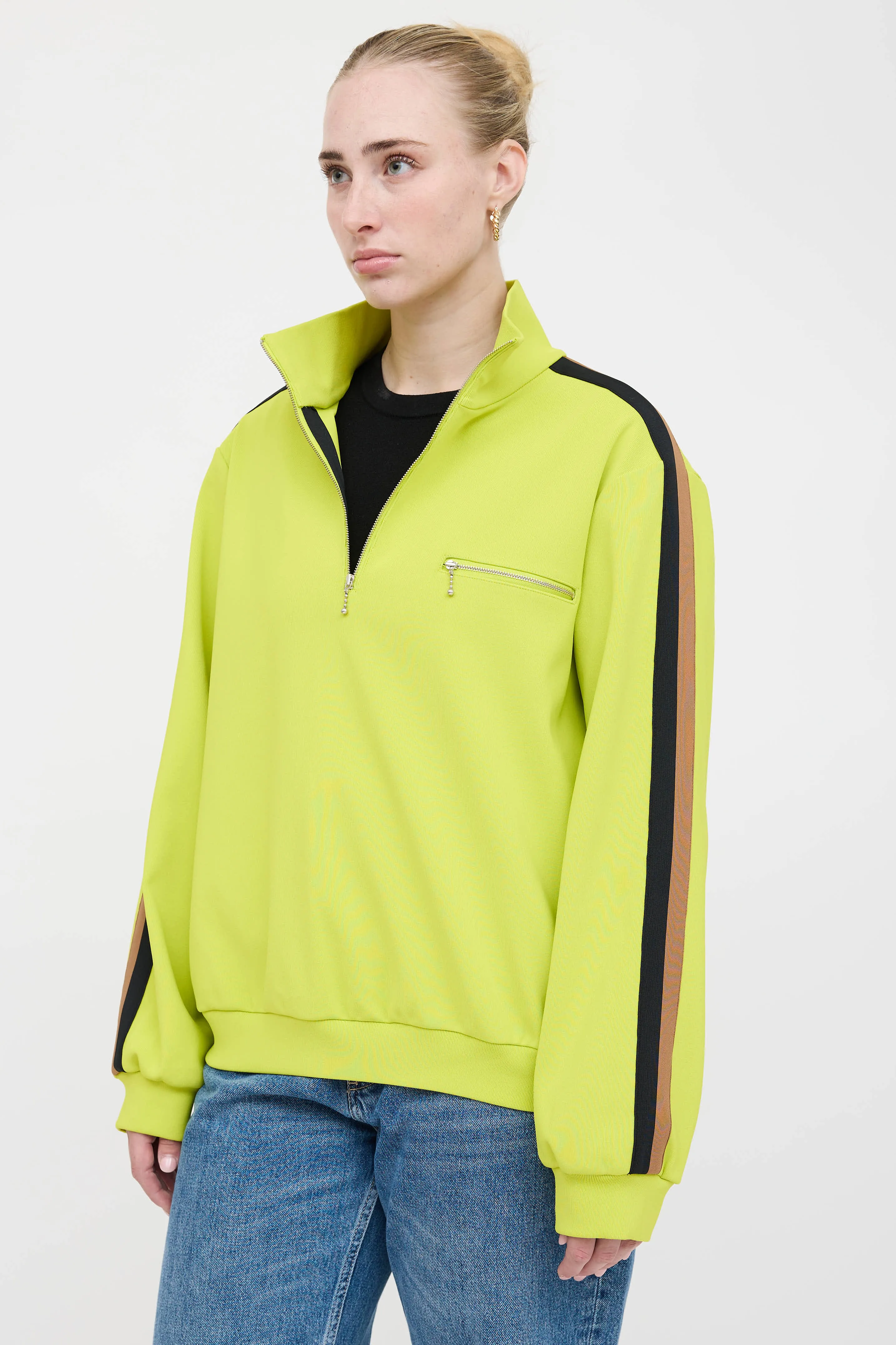 Striped Quarter Zip Sweater sold by VSP Consignment product image thumbnail 3