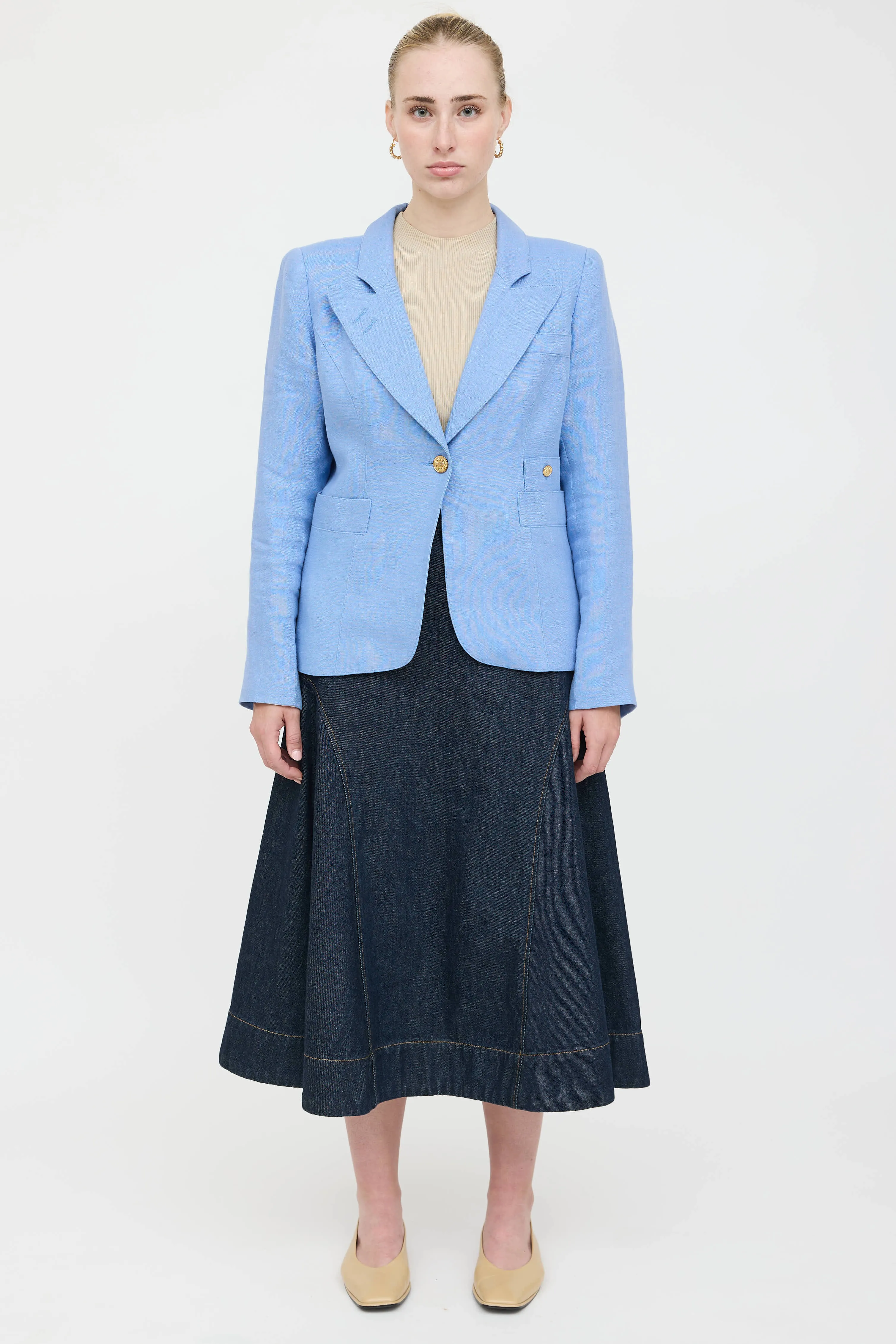 Linen Single Button Blazer sold by VSP Consignment product image thumbnail 2