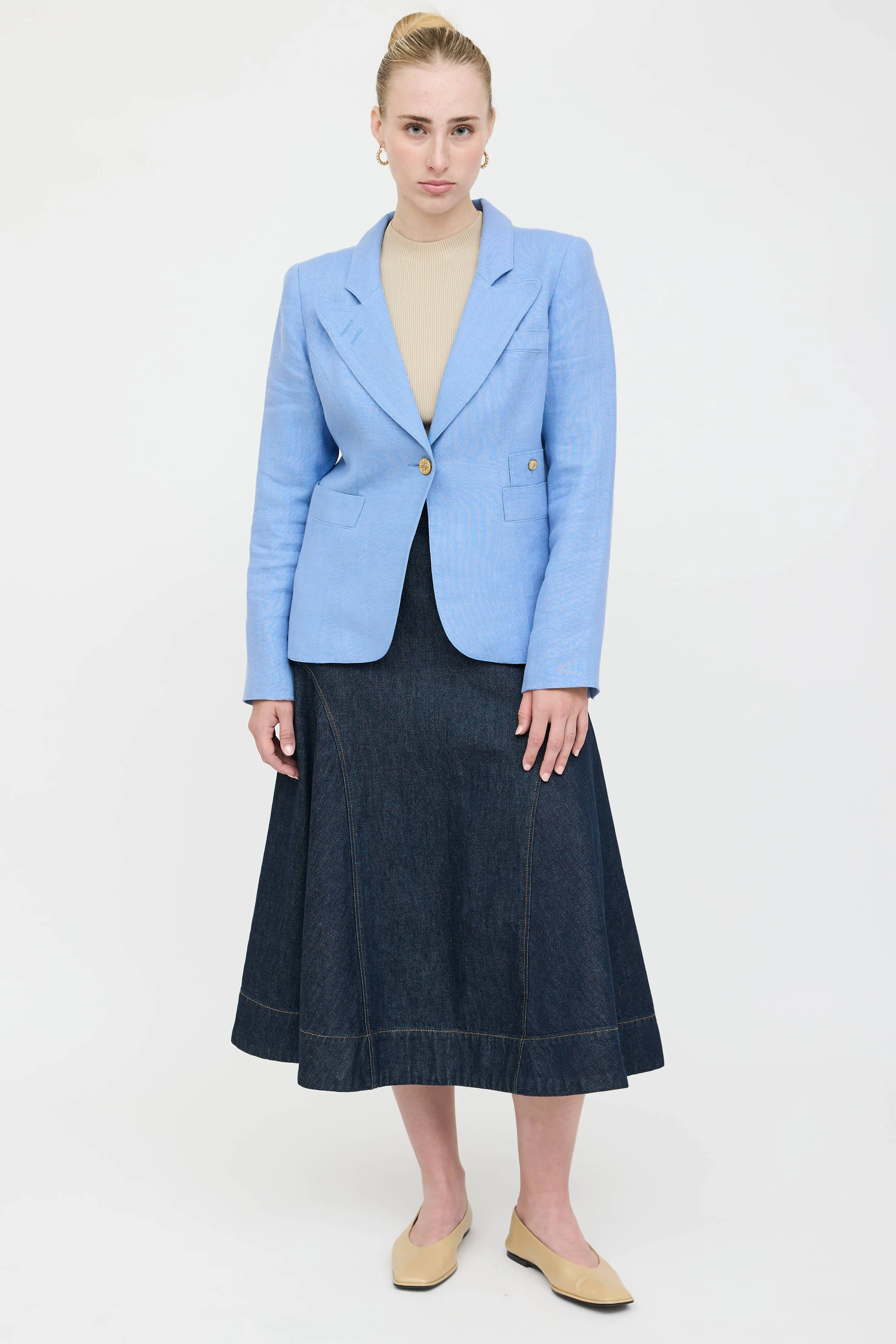 Linen Single Button Blazer sold by VSP Consignment product image thumbnail 5