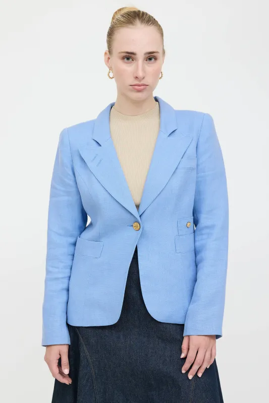 Linen Single Button Blazer sold by VSP Consignment