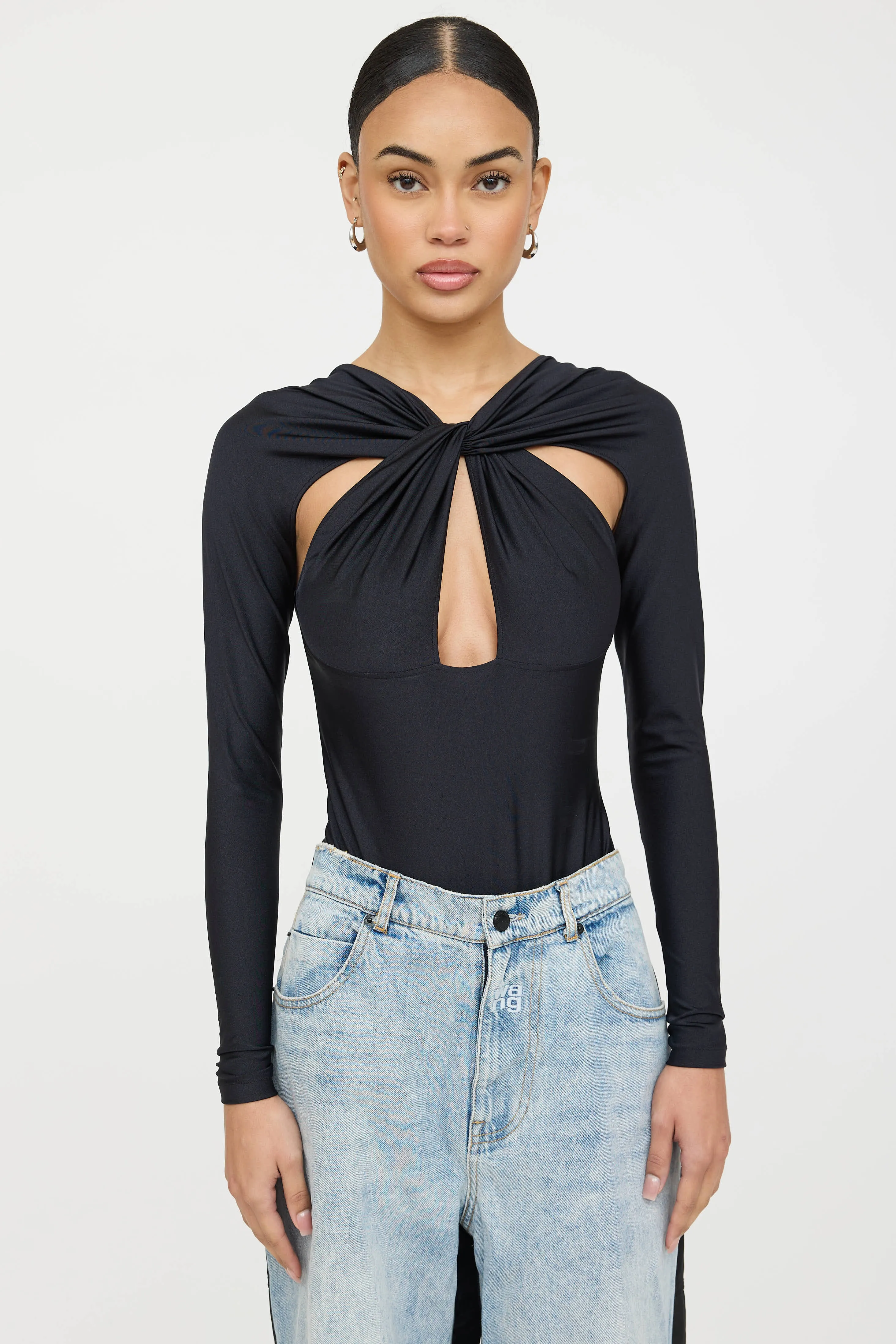 Knotted Cut Out Bodysuit sold by VSP Consignment