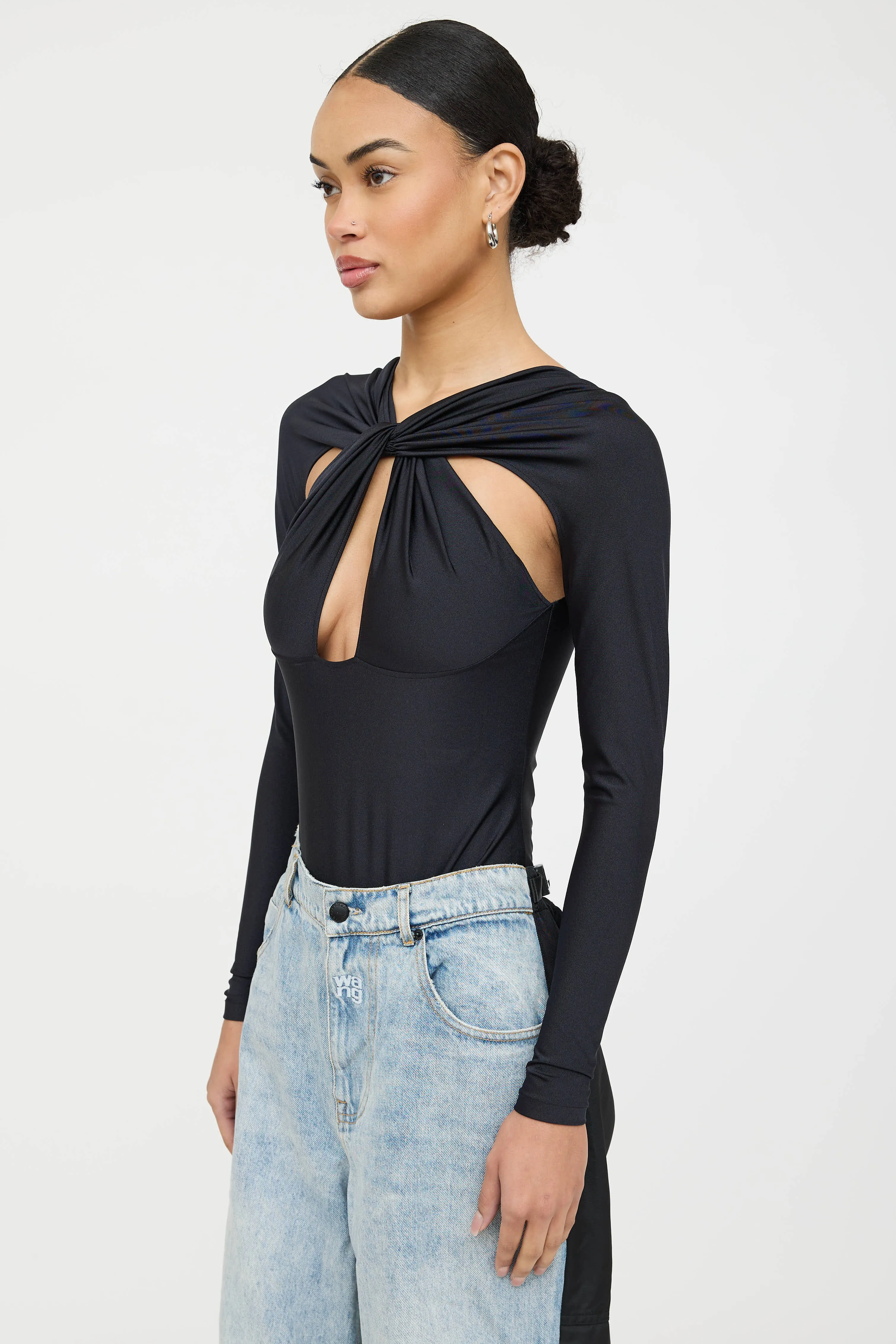 Knotted Cut Out Bodysuit sold by VSP Consignment product image thumbnail 3