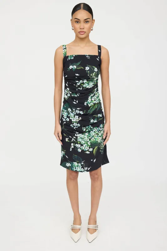 Floral Ruched Sleeveless Dress sold by VSP Consignment