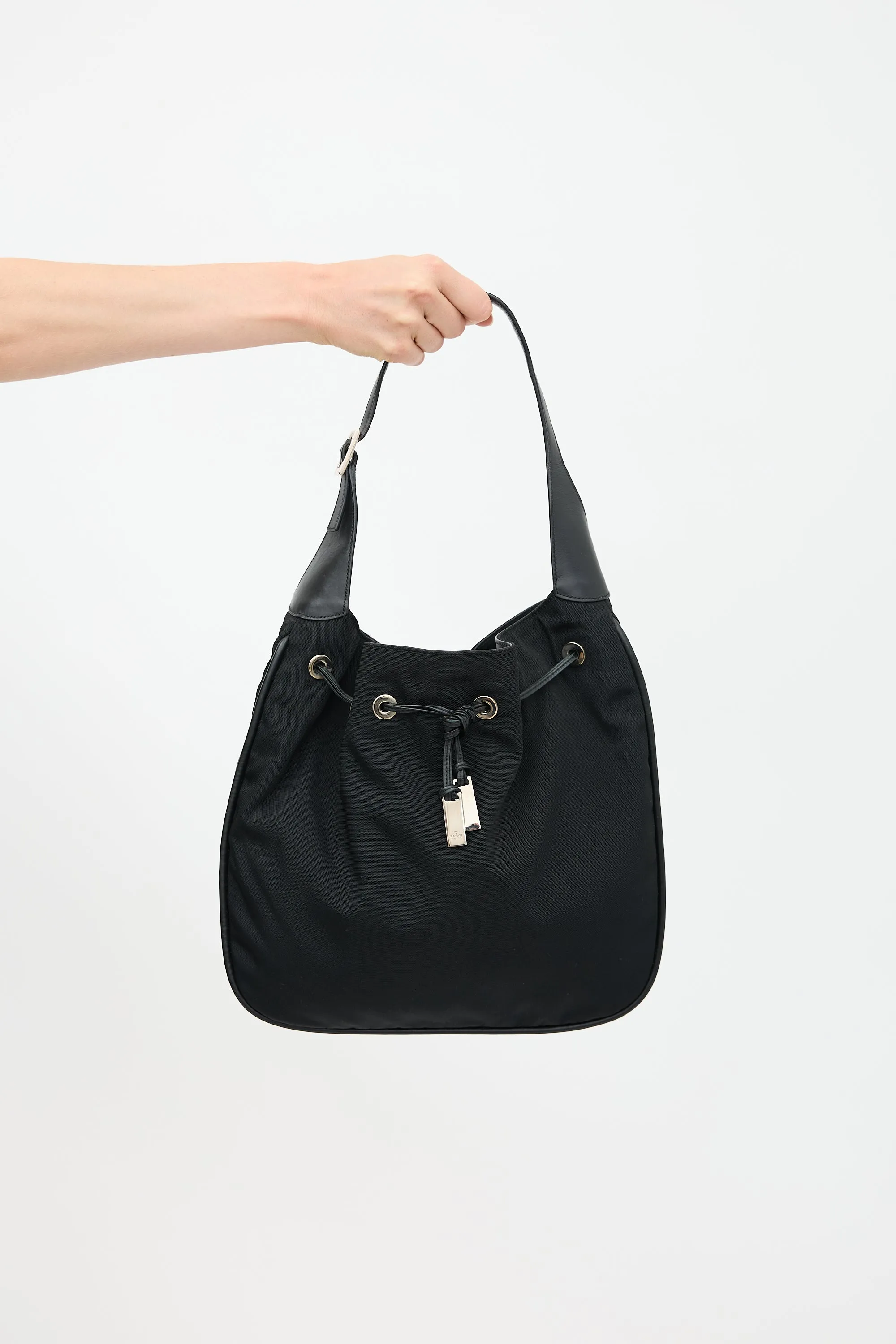 Nylon Drawstring Shoulder Bag sold by VSP Consignment product image thumbnail 2