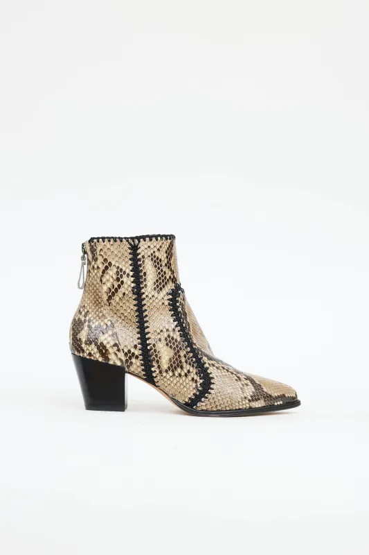 Exotic Leather Ankle Boot sold by VSP Consignment