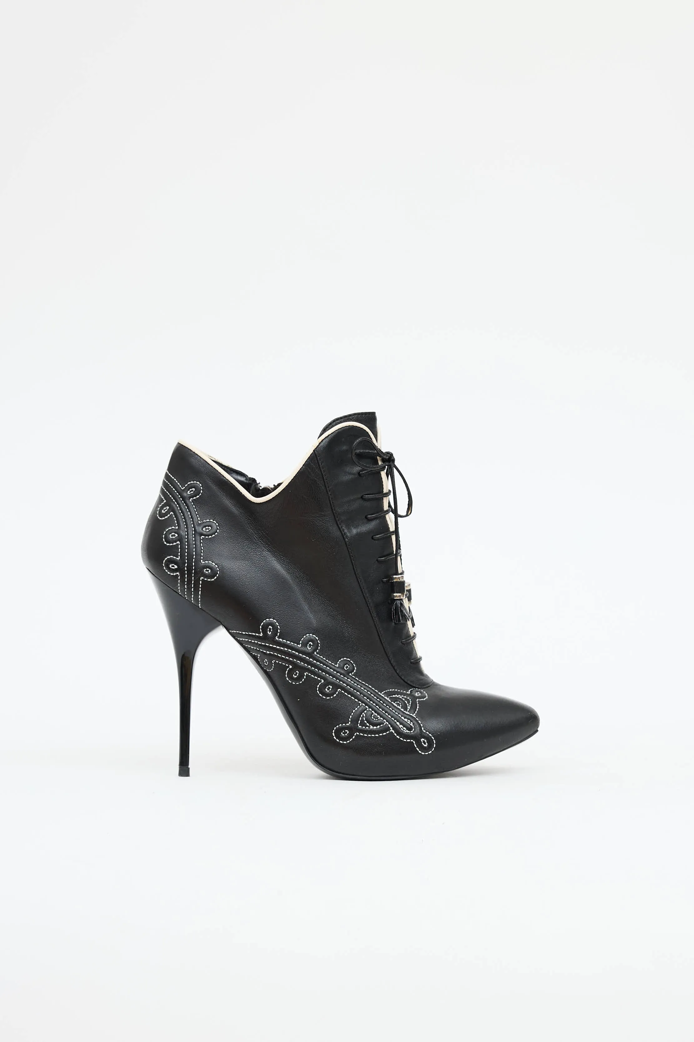 Embroidered High Heel Boot sold by VSP Consignment