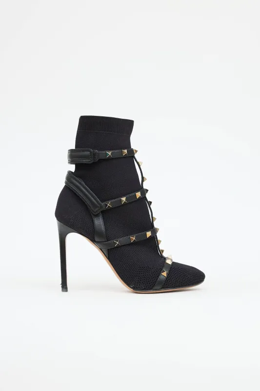 Rockstud Caged Sock Booties sold by VSP Consignment
