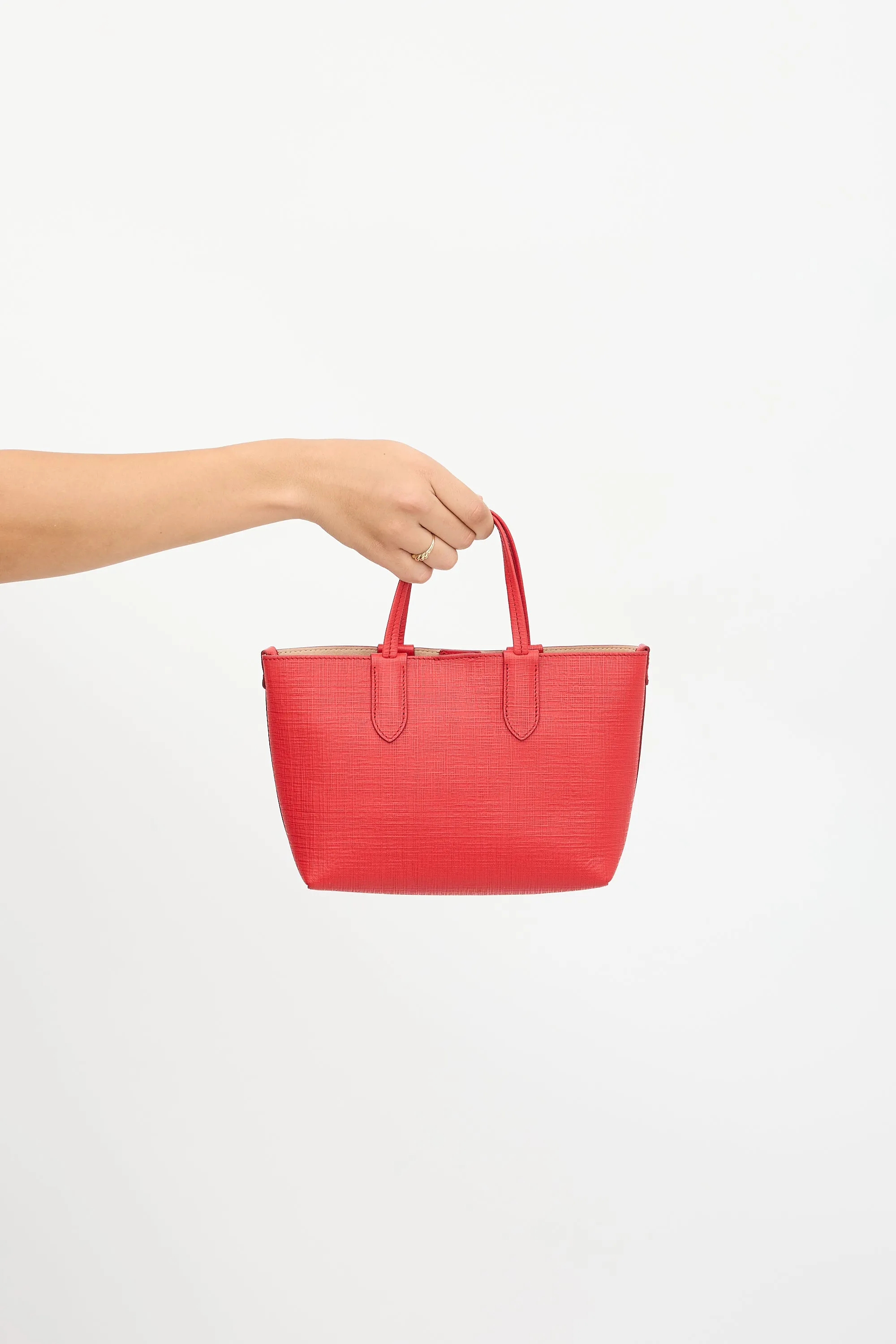 Leather Mini Shopper Tote Bag sold by VSP Consignment product image thumbnail 5