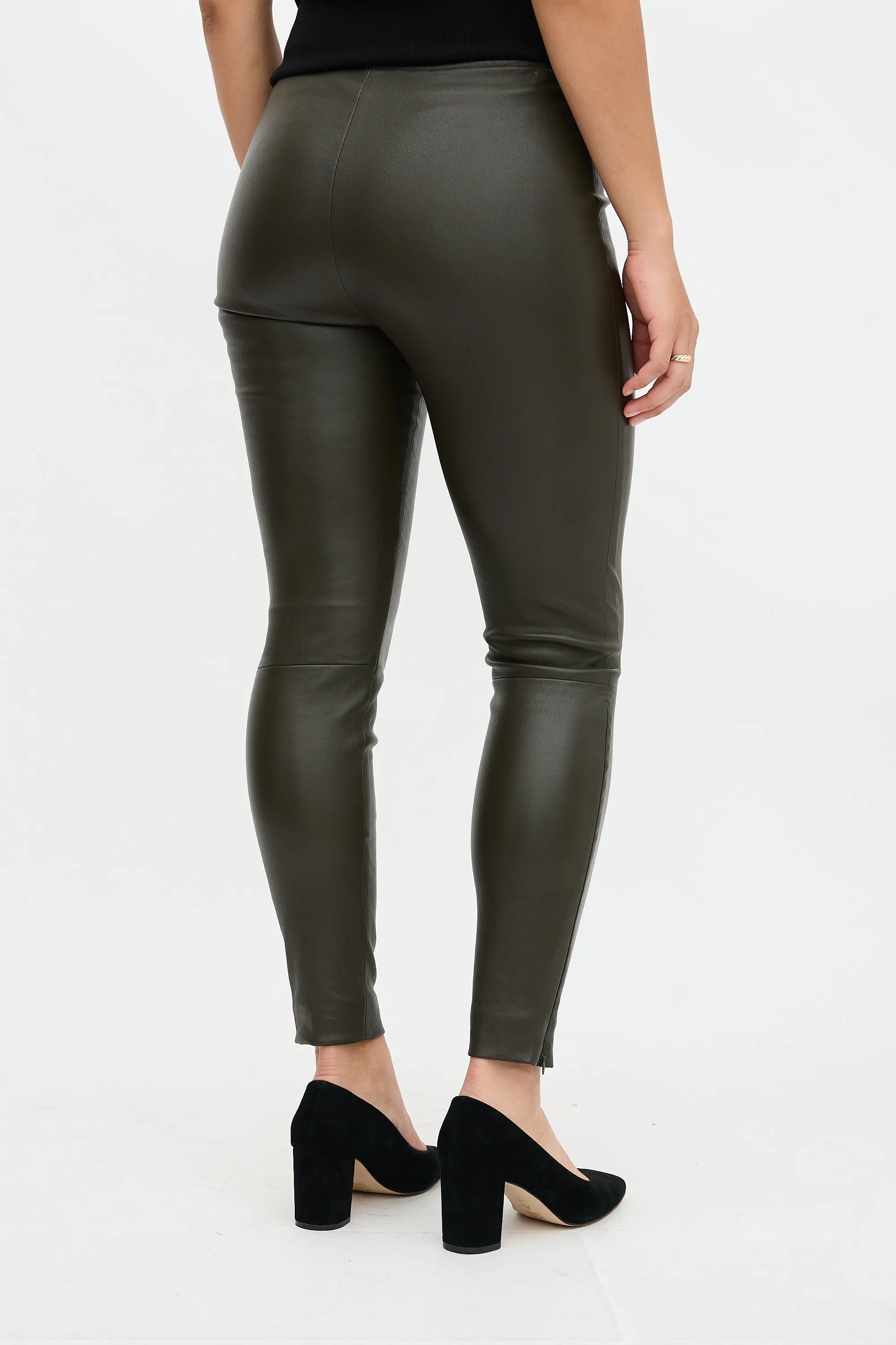 Leather Cropped Legging sold by VSP Consignment product image thumbnail 4