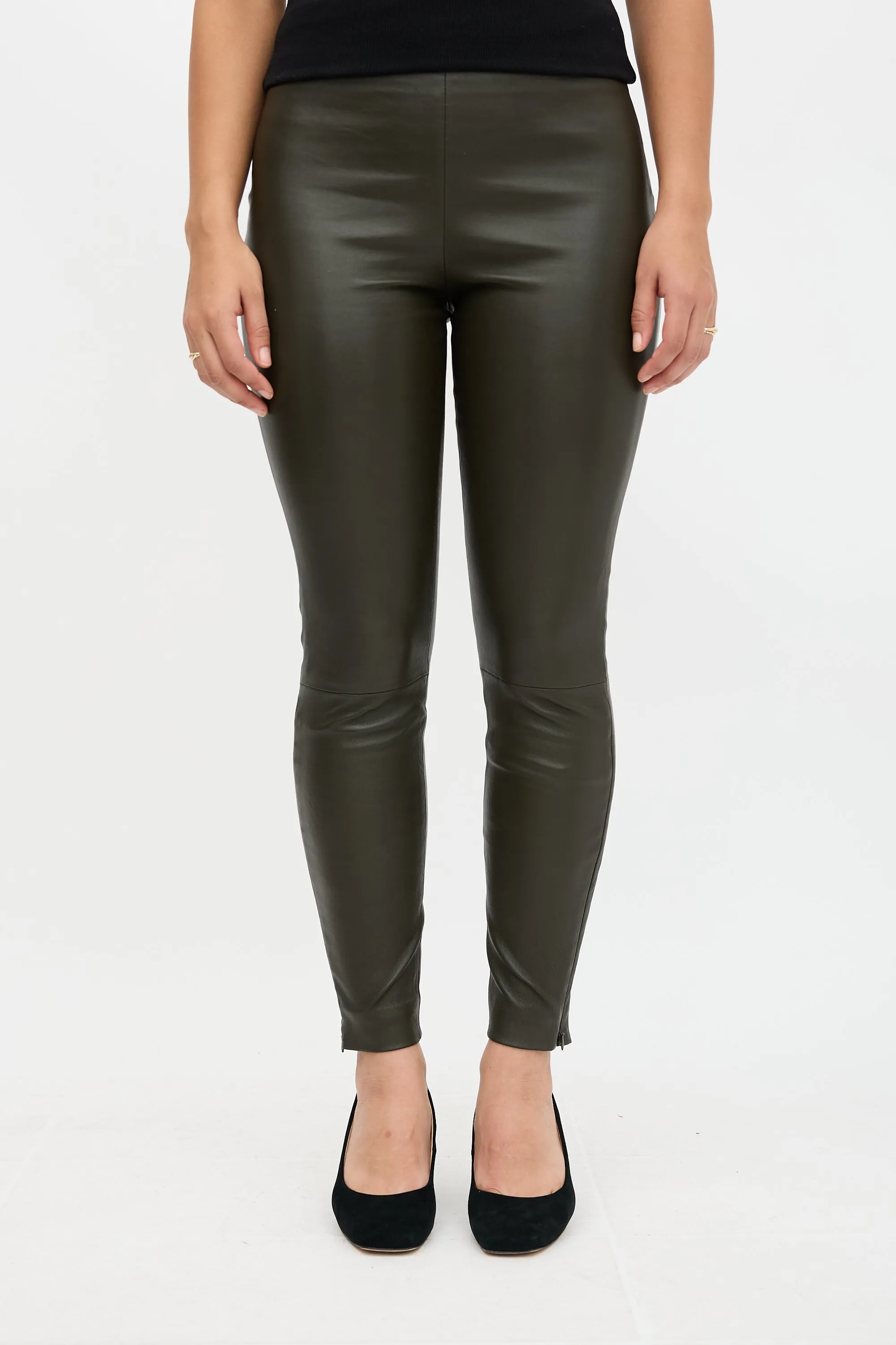 Leather Cropped Legging sold by VSP Consignment
