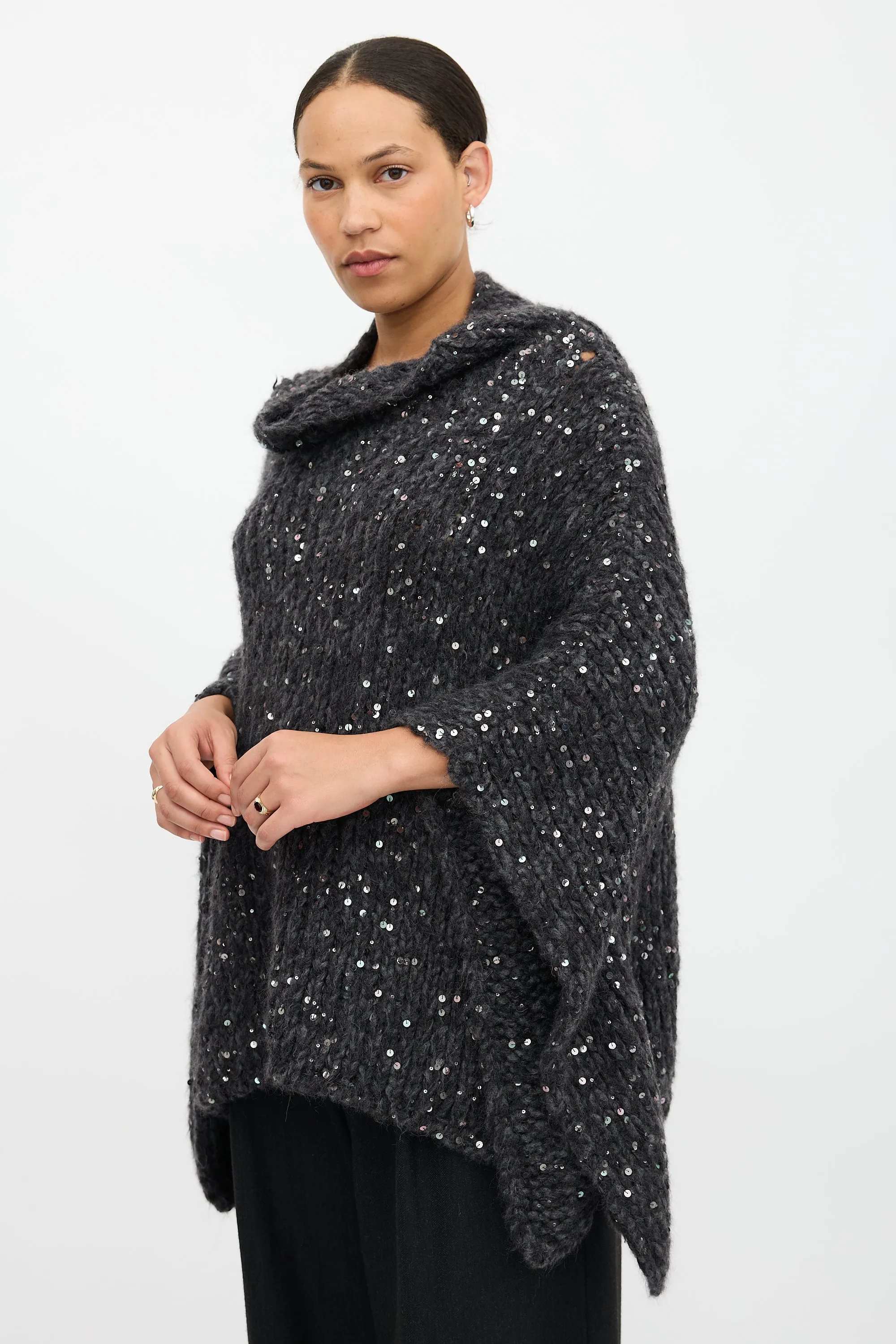 Chunky Knit Sequin Sweater sold by VSP Consignment product image thumbnail 3