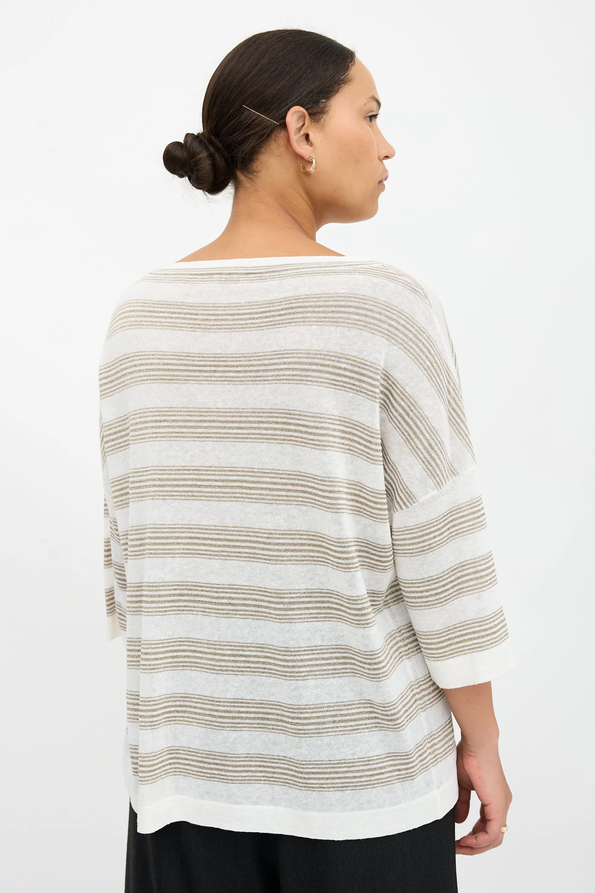 Linen Striped Oversized Sweater sold by VSP Consignment product image thumbnail 4