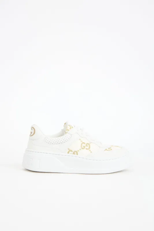 Lamé & Leather GG Sneaker sold by VSP Consignment