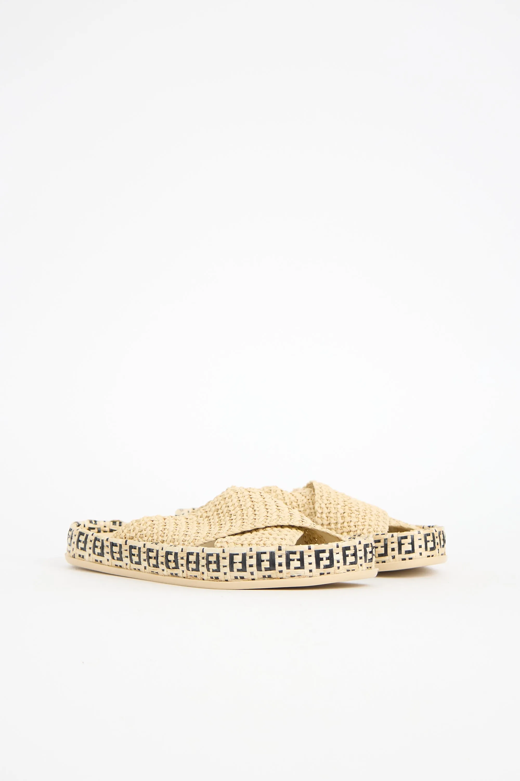 Raffia Reflection Slide sold by VSP Consignment product image thumbnail 3